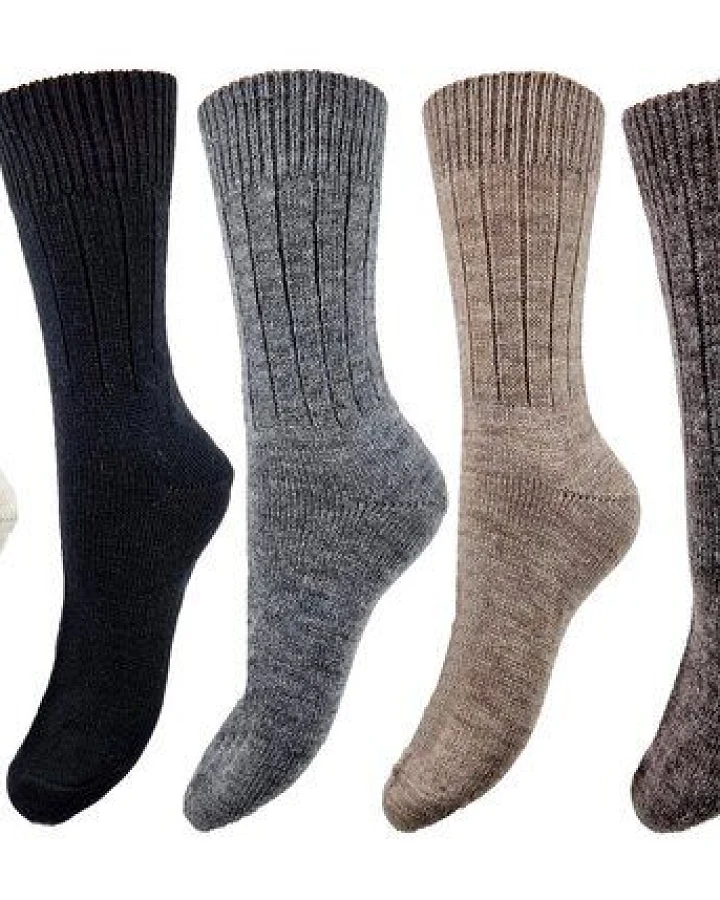 Bruno Barella Winter Thermo Socken mit Schafwolle und Alpakawolle 5er Set