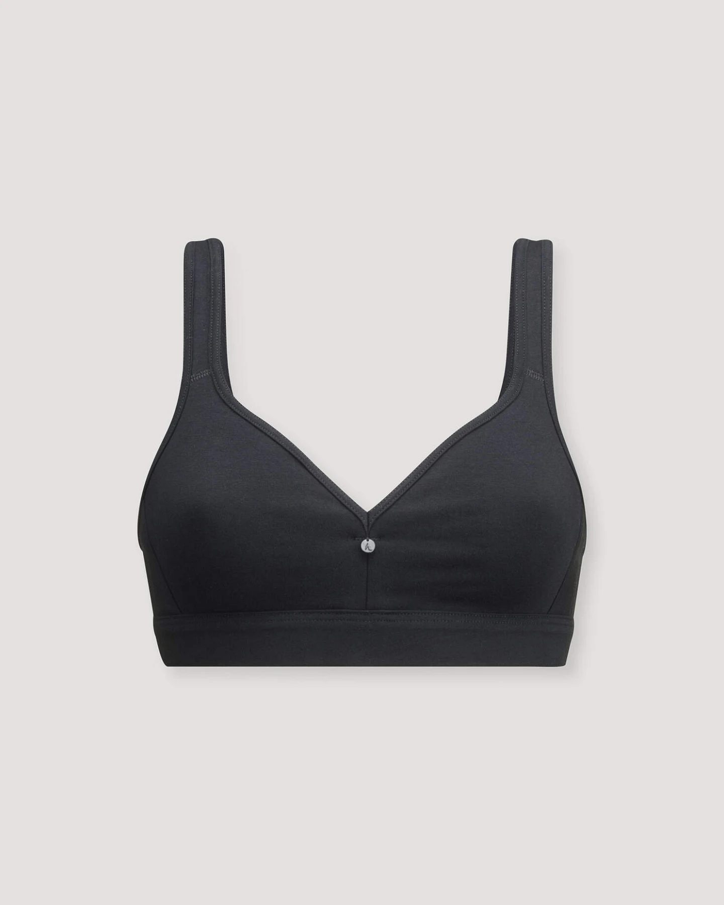hessnatur Damen Comfort BH bügellos COTTON FEEL aus Bio-Baumwolle - schwarz - Größe 70B – Ansicht 3