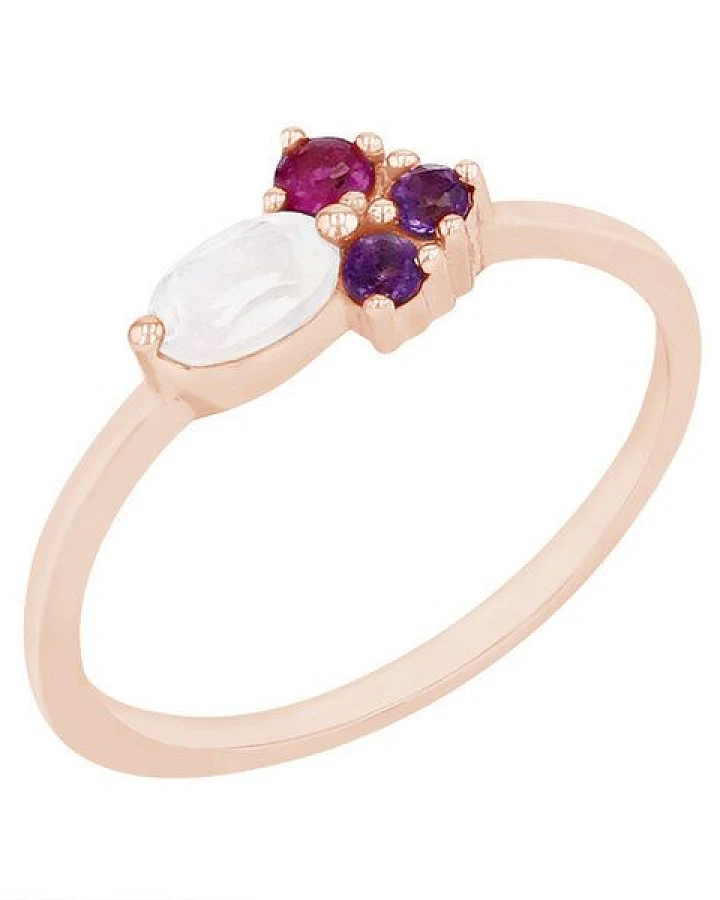 Eppi Ring mit Mondstein, Rubin und Amethysten Lowri