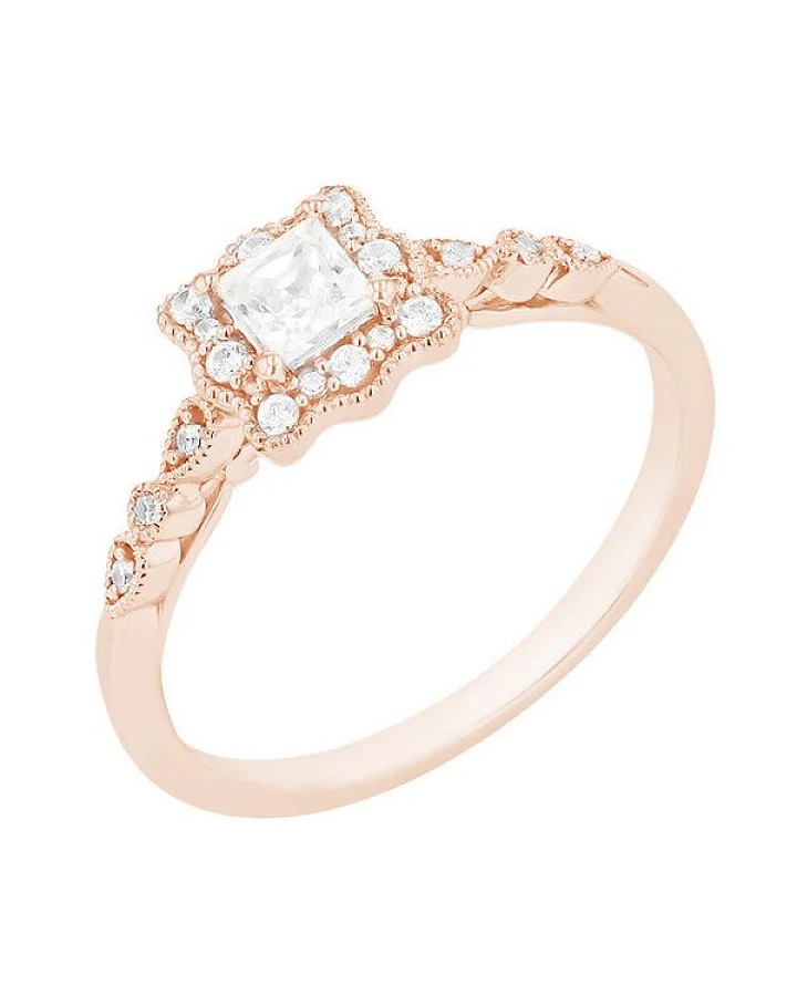 Eppi Vintage-Ring mit glänzenden Diamanten Venera