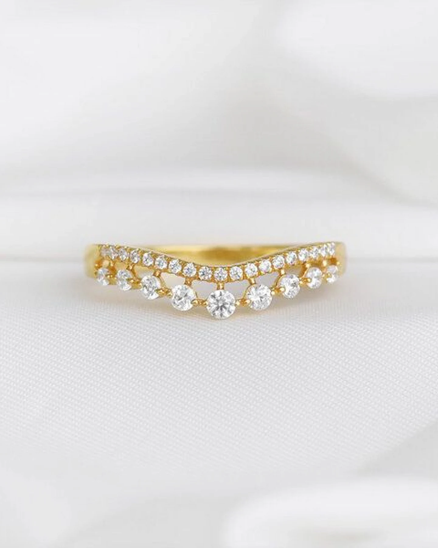 Eppi Doppelter Ring mit Lab Grown Diamanten Hebe – Ansicht 2