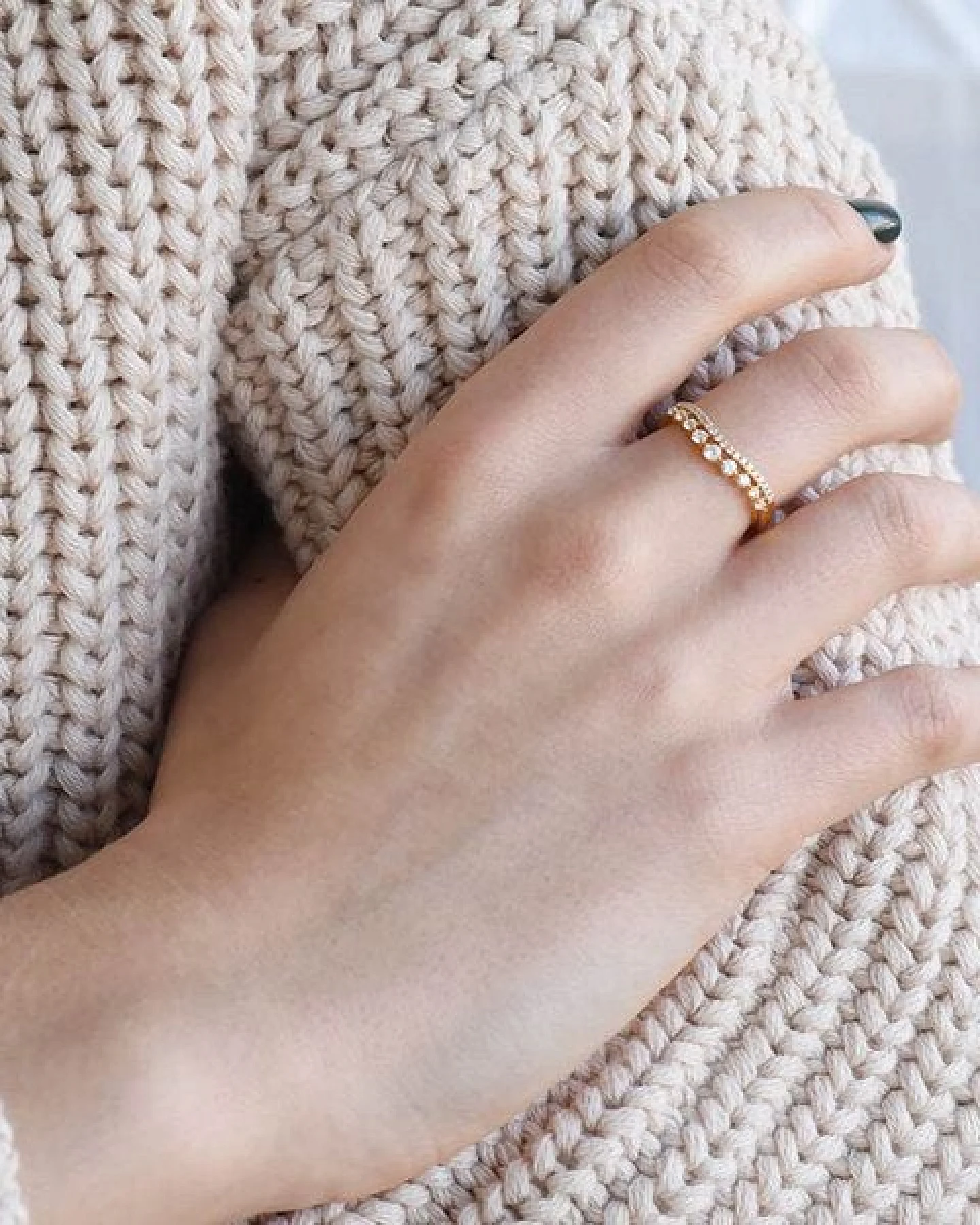 Eppi Doppelter Ring mit Lab Grown Diamanten Hebe – Ansicht 3