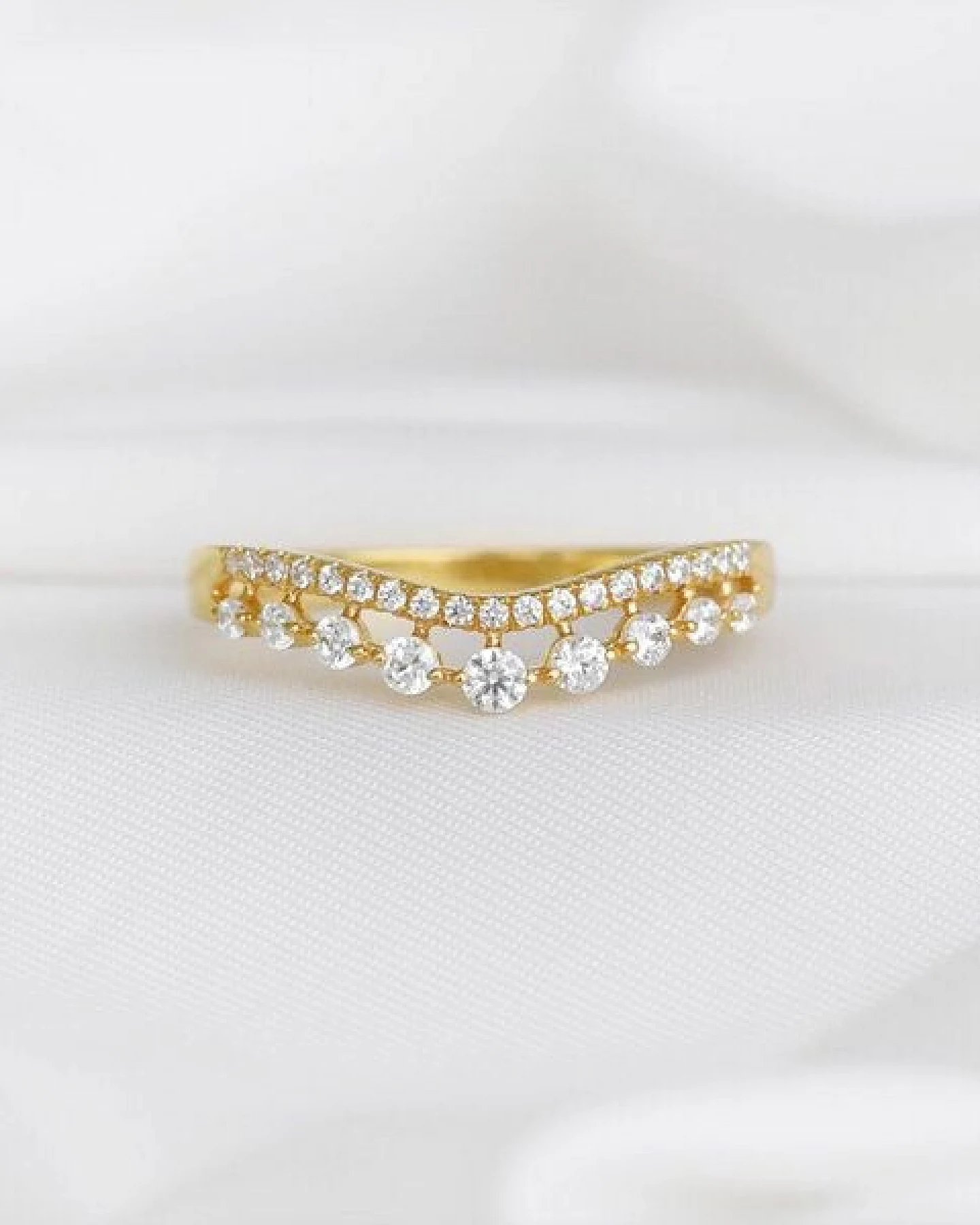 Eppi Doppelter Ring mit Lab Grown Diamanten Hebe – Ansicht 2
