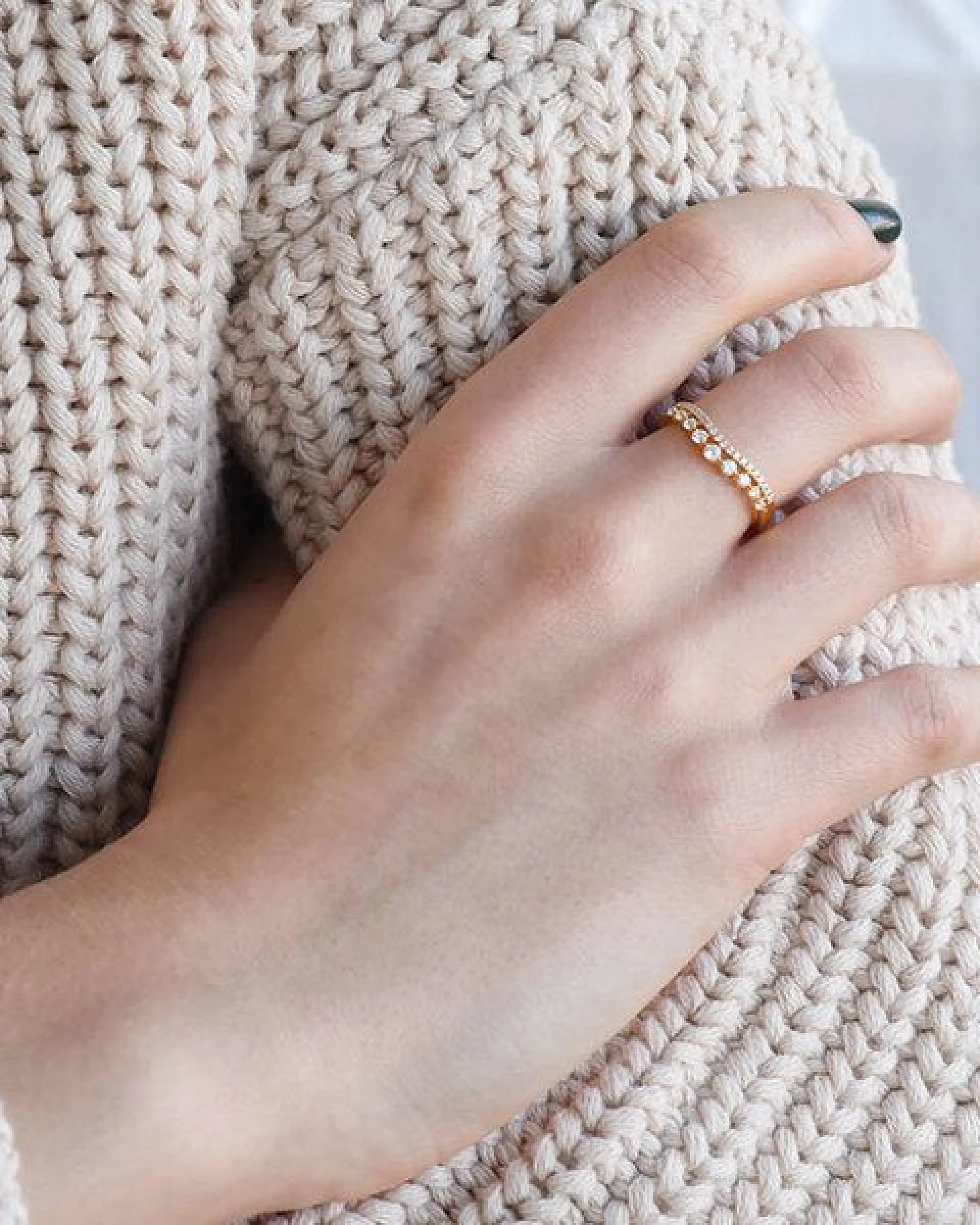 Eppi Doppelter Ring mit Lab Grown Diamanten Hebe – Ansicht 3