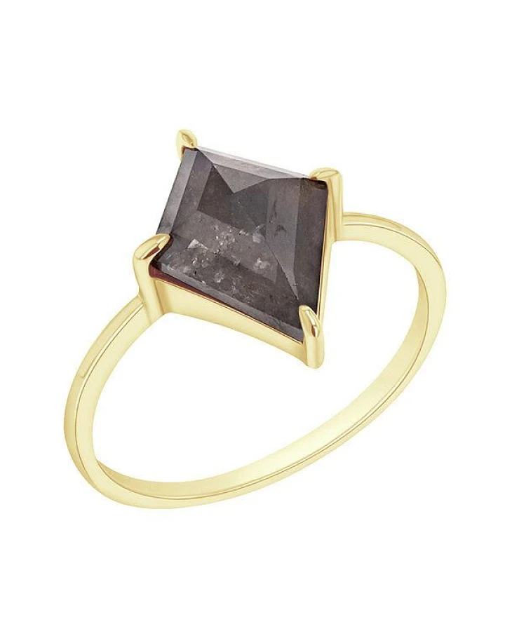 Eppi Minimalistischer Ring mit Salt and Pepper Diamanten Iban