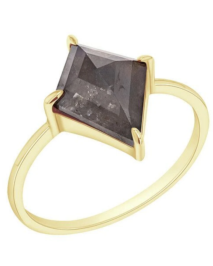 Eppi Minimalistischer Ring mit Salt and Pepper Diamanten Iban