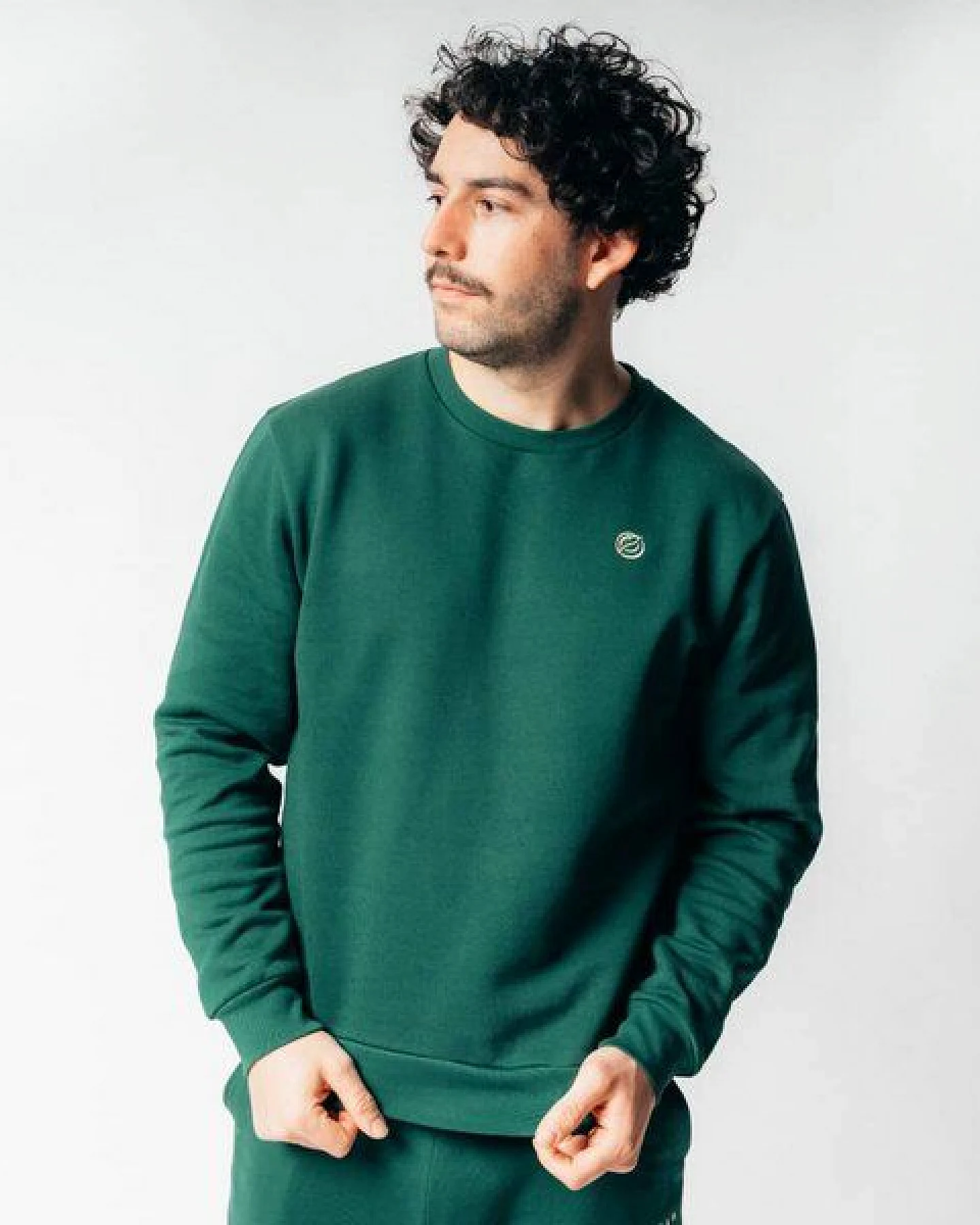 VIDAR Sport Herren Sweatshirt Rundhals aus 100% Bio-Baumwolle – Ansicht 2