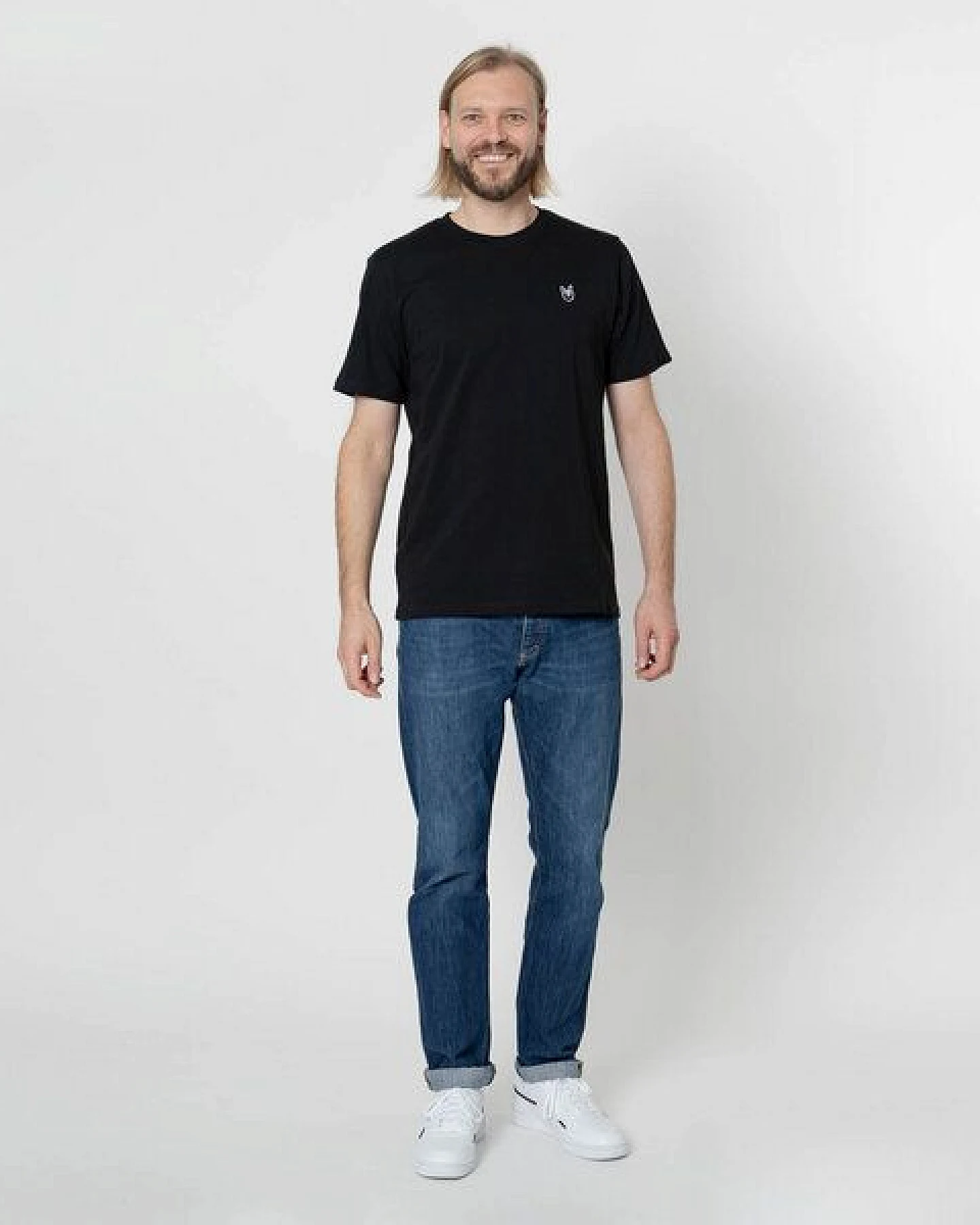 Fyngers Unisex T-Shirt aus Biobaumwolle - Modell ROCK´n´ROLL mit gestickter Veredelung – Ansicht 2