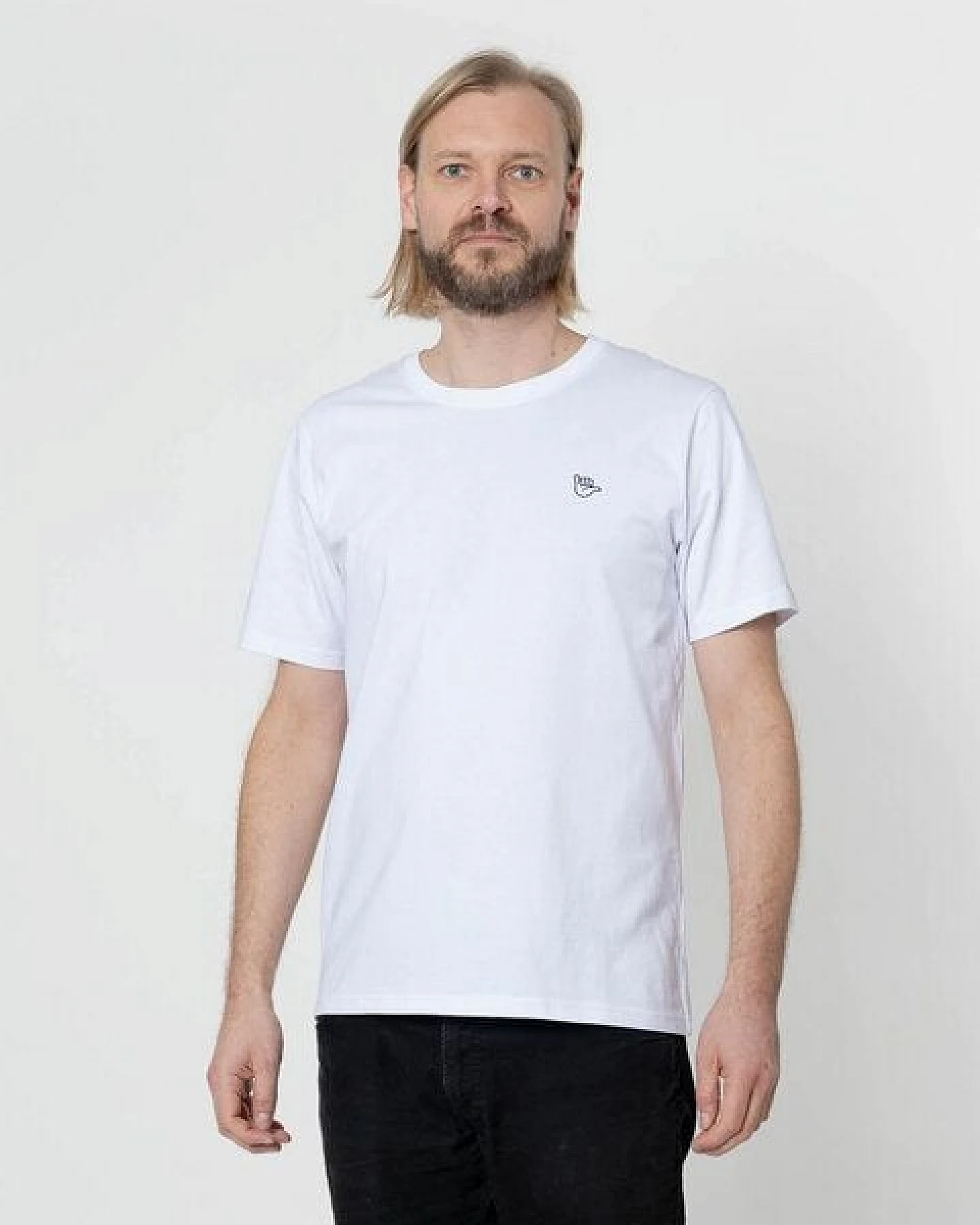 Fyngers Unisex T-Shirt aus Biobaumwolle - Modell HANG LOOSE mit gestickter Veredelung – Ansicht 3