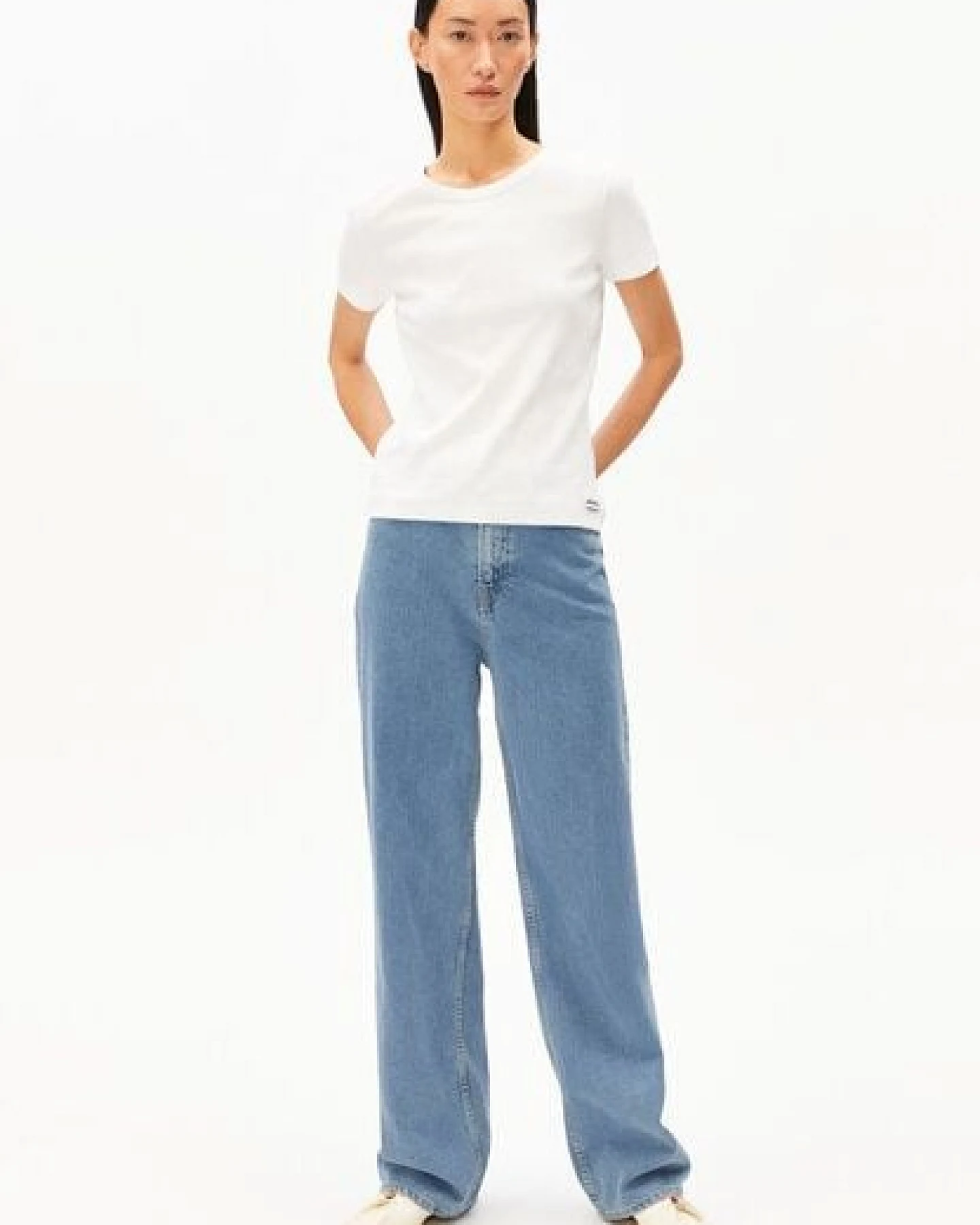 ARMEDANGELS KARDAA Damen Ripp-T-Shirt aus Bio-Baumwoll Mix – Ansicht 4