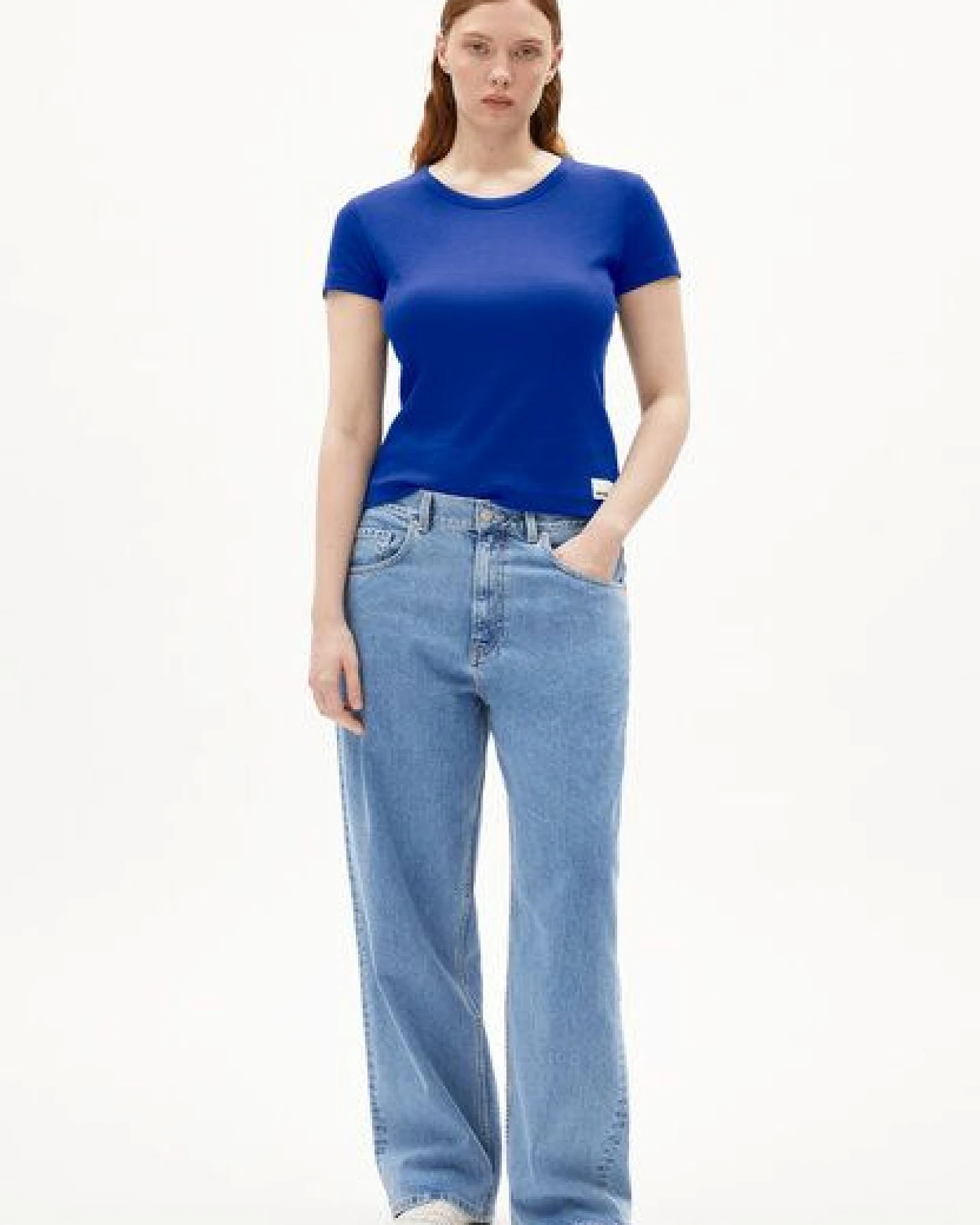 ARMEDANGELS KARDAA Damen Ripp-T-Shirt aus Bio-Baumwoll Mix – Ansicht 4