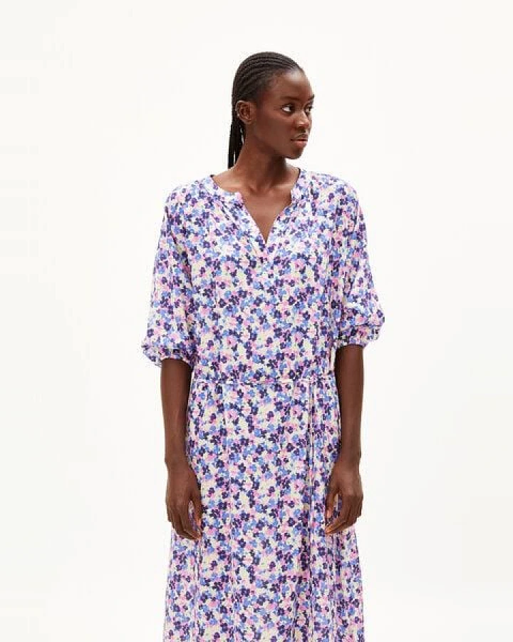 ARMEDANGELS MADITHAA MULTI FLORAL - Damen Webkleid Oversized Fit aus TENCEL Lyocell