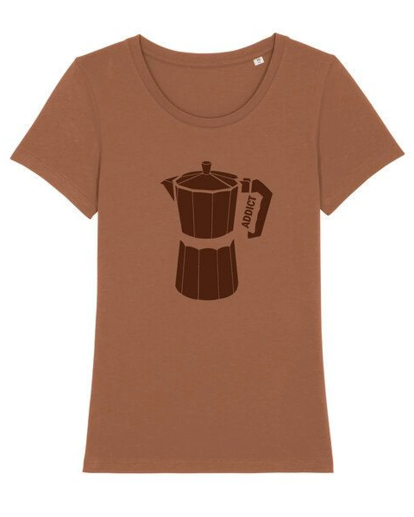 Spangeltangel Damen-Shirt "Kaffee Addict" bedruckt, Siebdruck, Bio-Baumwolle, Frauen – Ansicht 2