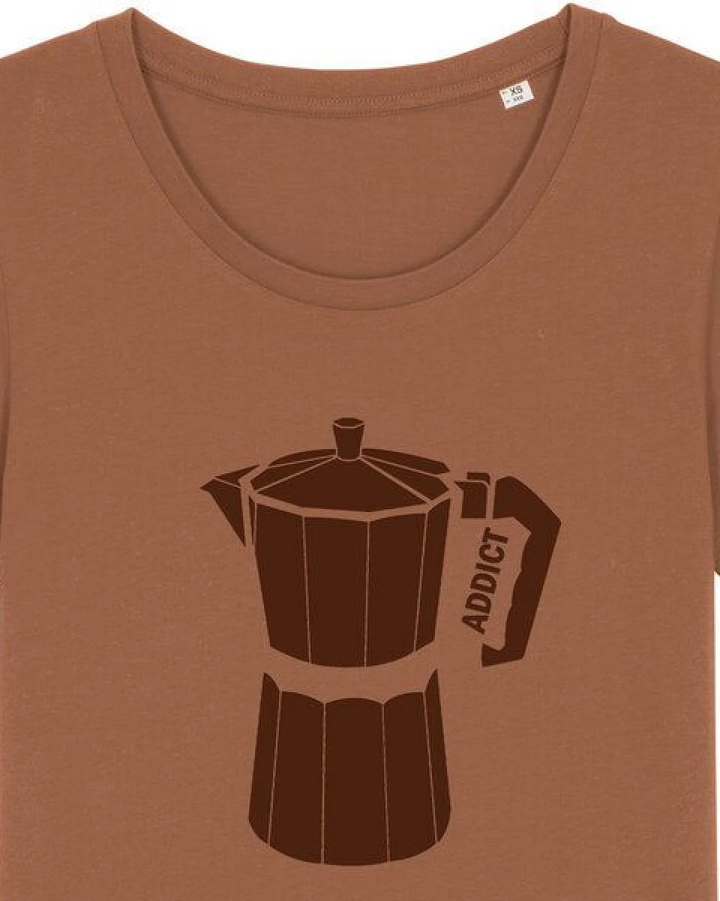 Spangeltangel Damen-Shirt "Kaffee Addict" bedruckt, Siebdruck, Bio-Baumwolle, Frauen – Ansicht 3