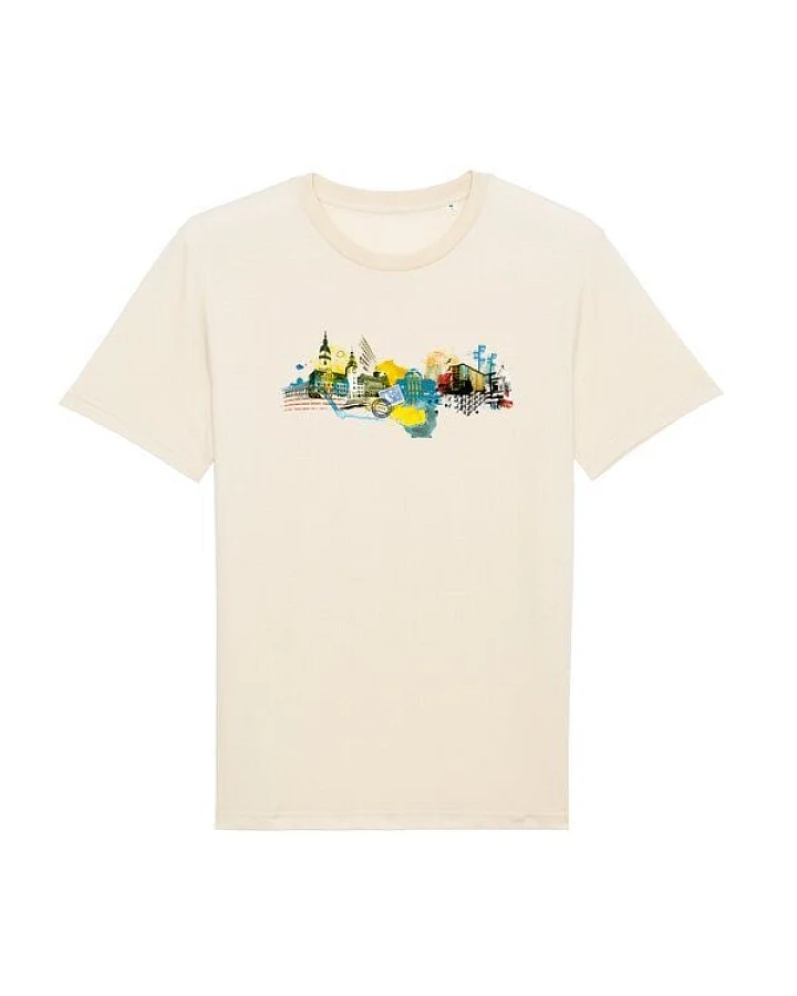 Spangeltangel bedrucktes T-Shirt, Chemnitz, nachhaltig, Stadt, Herren, Damen, Unisex, Biobaumwolle