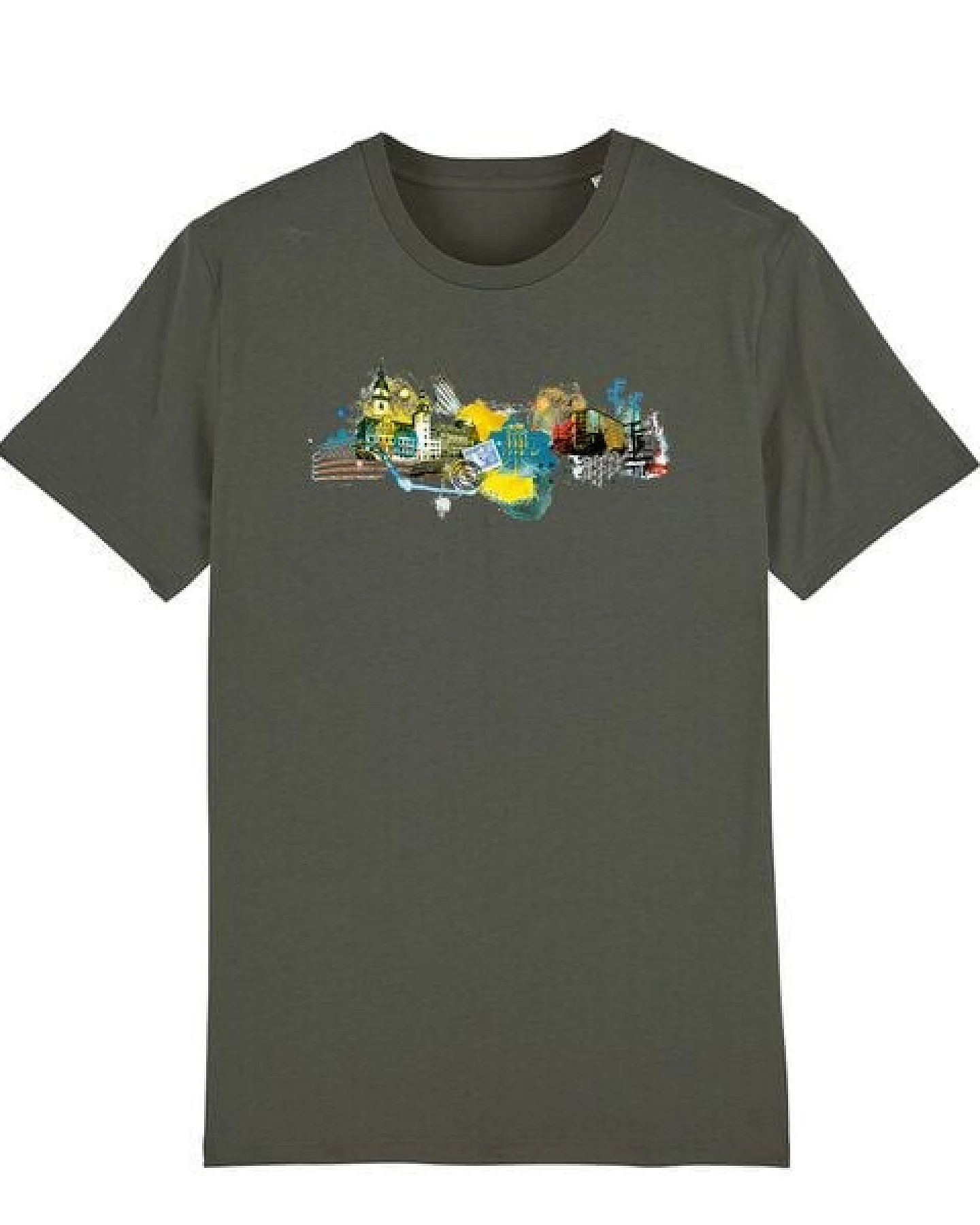 Spangeltangel bedrucktes T-Shirt, Chemnitz, nachhaltig, Stadt, Herren, Damen, Unisex, Biobaumwolle – Ansicht 3
