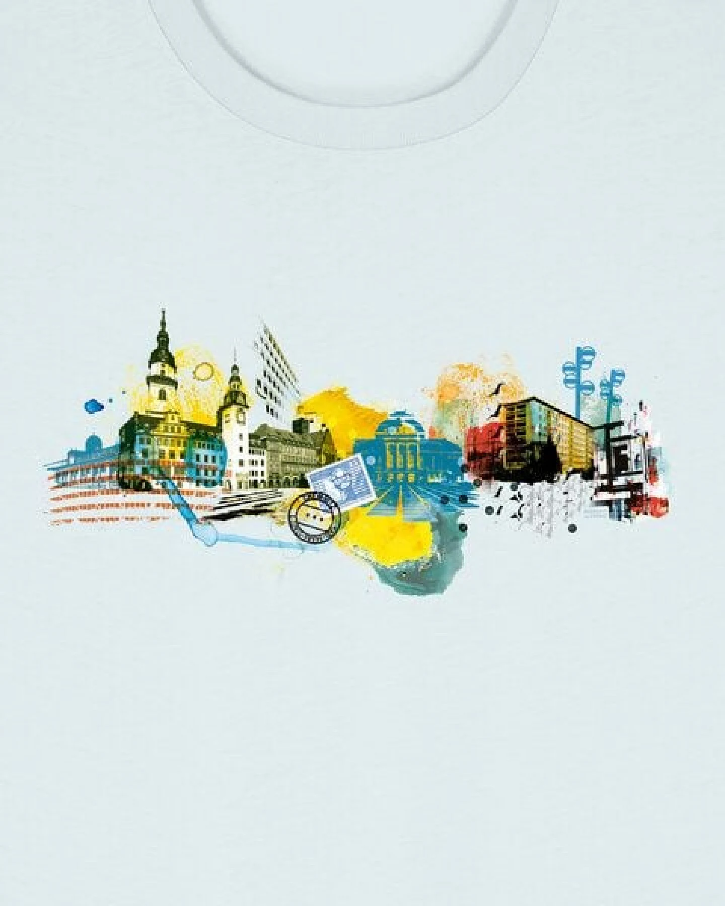 Spangeltangel bedrucktes T-Shirt, Chemnitz, nachhaltig, Stadt, Herren, Damen, Unisex, Biobaumwolle – Ansicht 3