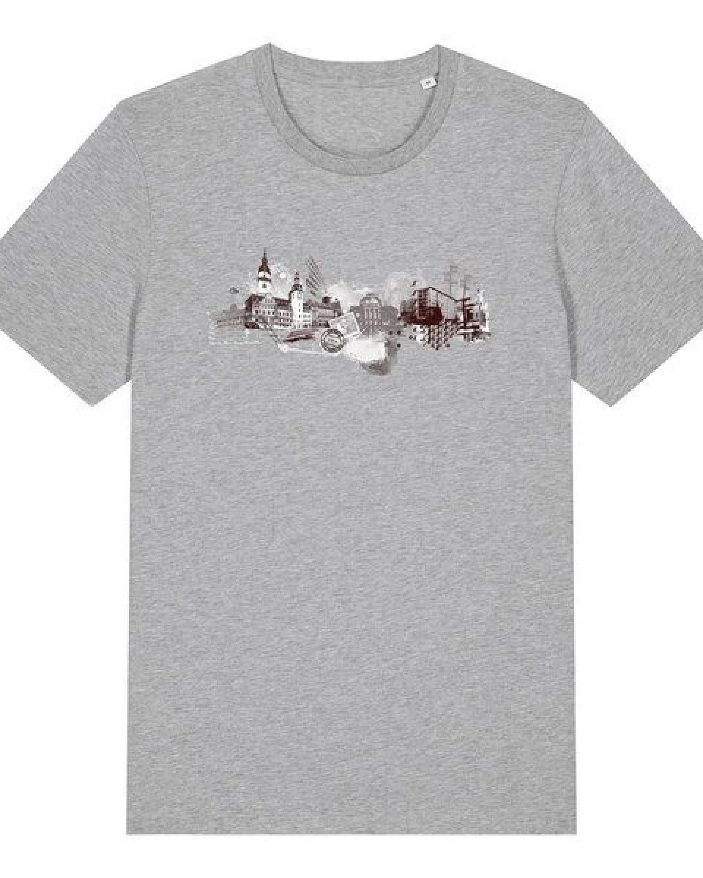 Spangeltangel bedrucktes T-Shirt, Chemnitz, nachhaltig, Stadt, Herren, Damen, Unisex, Biobaumwolle – Ansicht 3