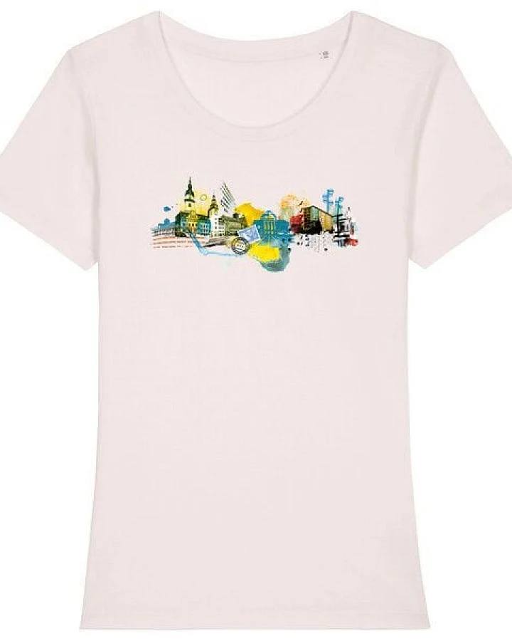 Spangeltangel Damen T-Shirt „Chemnitz“, für Frauen, Stadt, bedruckt, Biobaumwolle