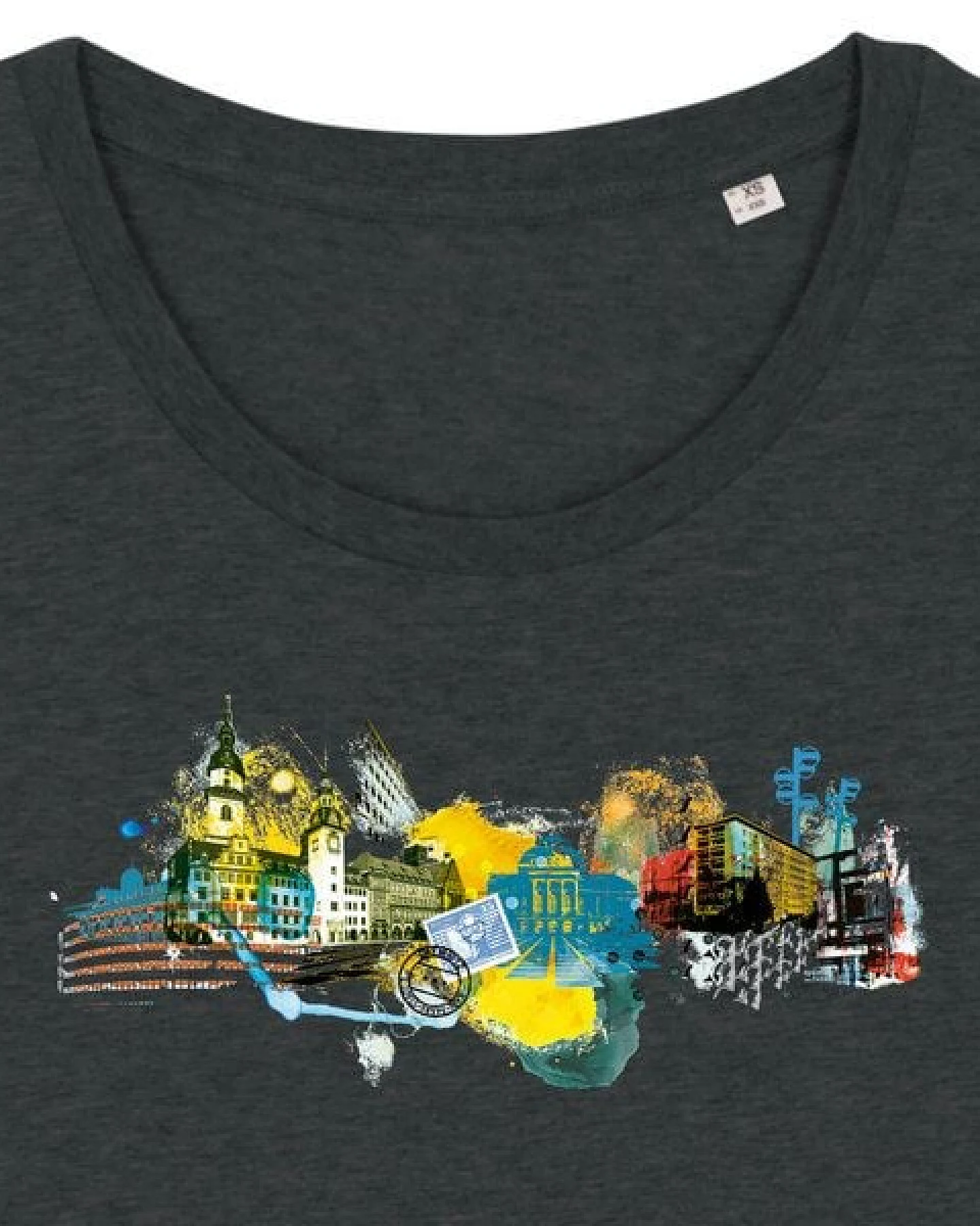 Spangeltangel Damen T-Shirt „Chemnitz“, für Frauen, Stadt, bedruckt, Biobaumwolle – Ansicht 3