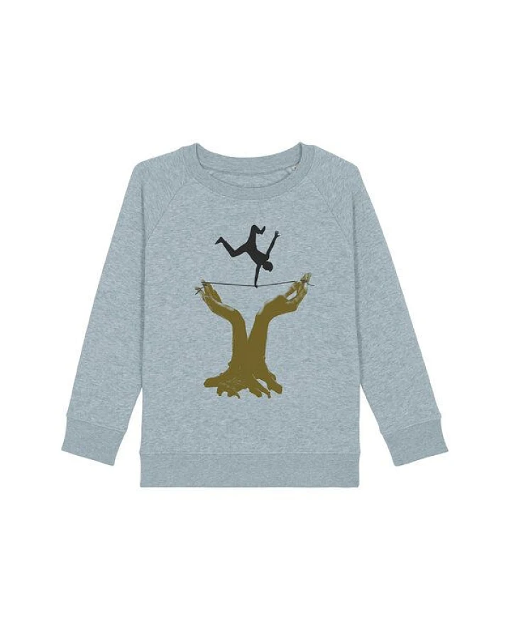 Spangeltangel Sweatshirt "Slackline", Kinder, Bio-Baumwolle, Siebdruck, Sport, bedruckt