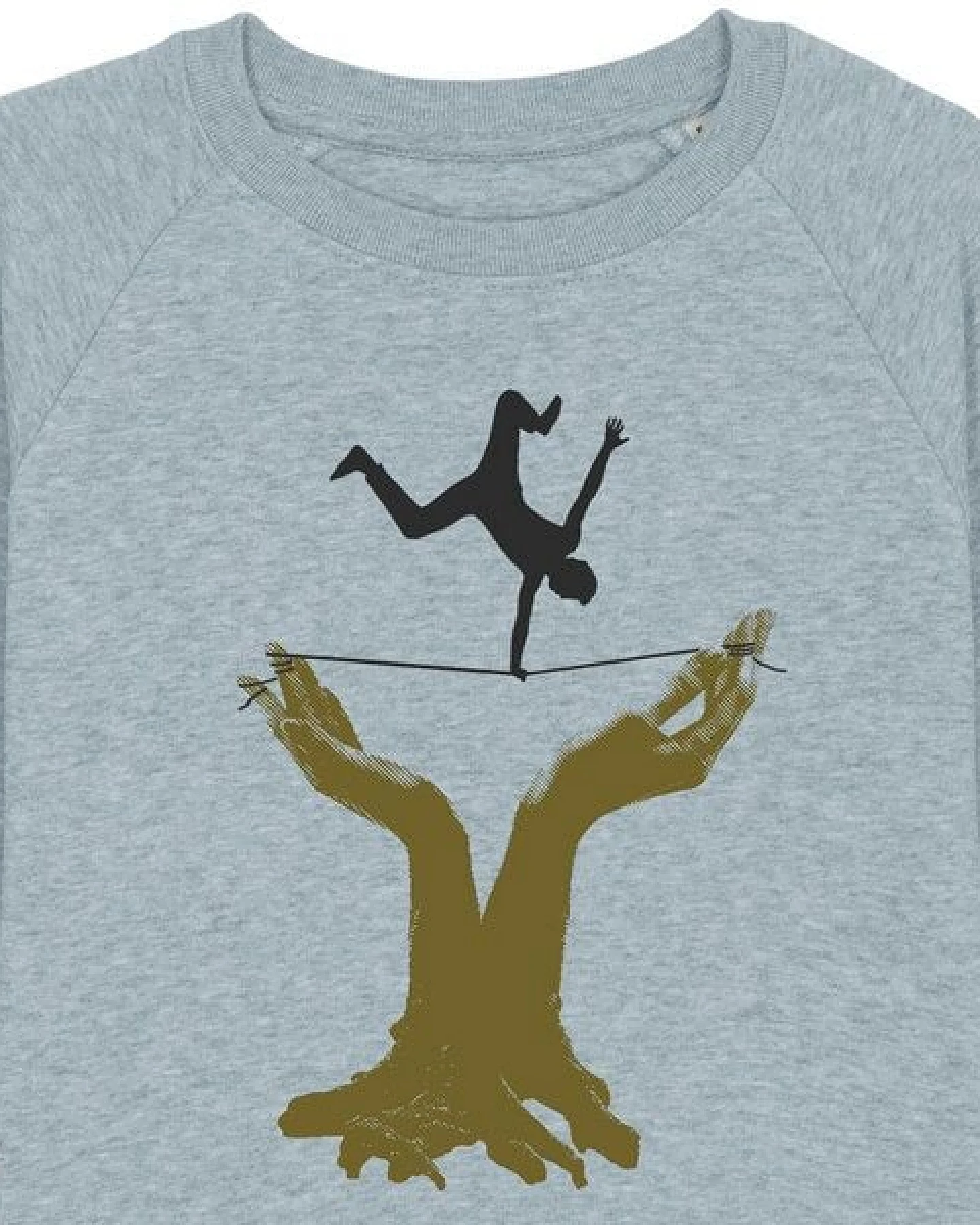 Spangeltangel Sweatshirt "Slackline", Kinder, Bio-Baumwolle, Siebdruck, Sport, bedruckt – Ansicht 3