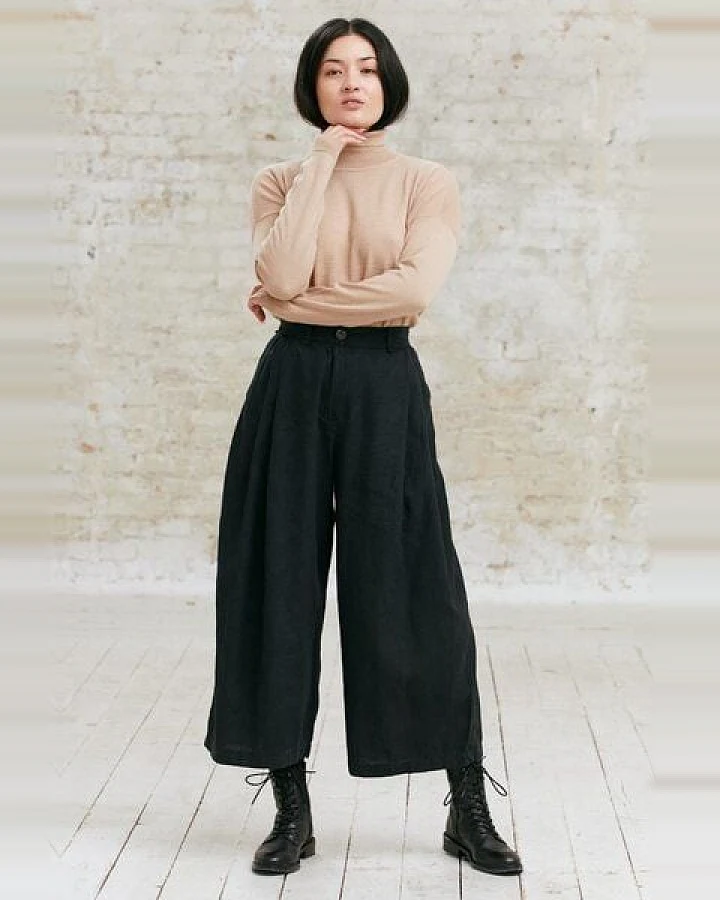Jyoti - Fair Works Hanf/Tencel Culotte Awasi Schwarz
