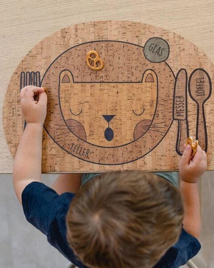 Clarissakork Kinder Tischset Chilling Lion