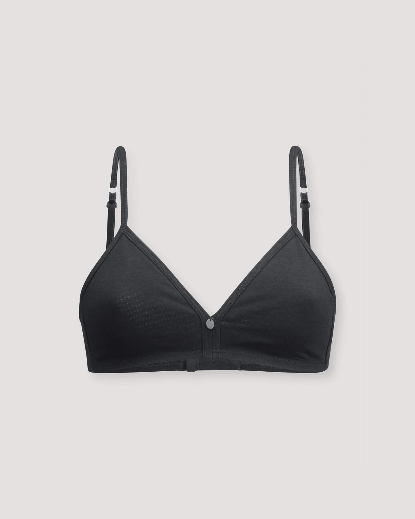 hessnatur Damen Triangel BH bügellos COTTON FEEL aus Bio-Baumwolle - schwarz - Größe 85B – Ansicht 3