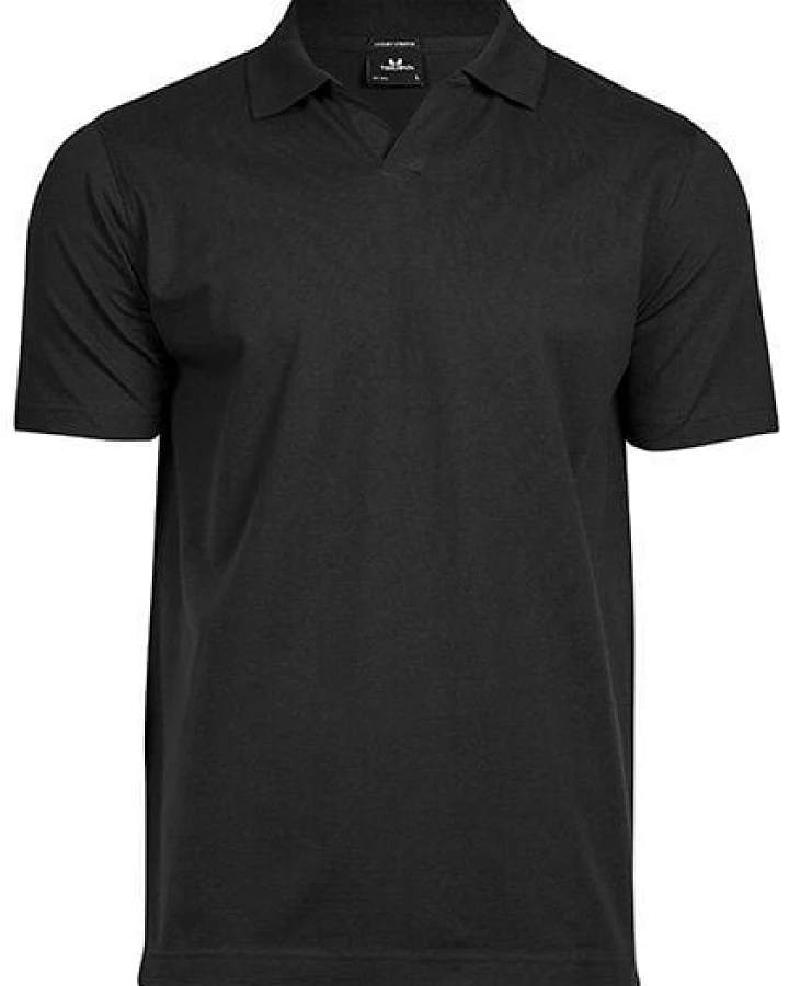 TeeJays Stretch Herren Polo Shirt Kurzarm V - Ausschnitt Bio - Baumwolle