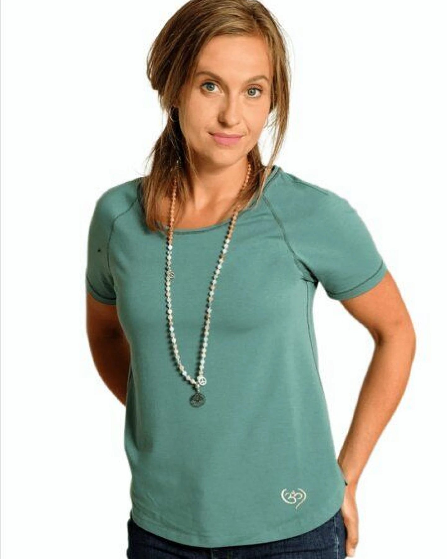 The Spirit of OM Yoga Shirt Raglan grün – Ansicht 2