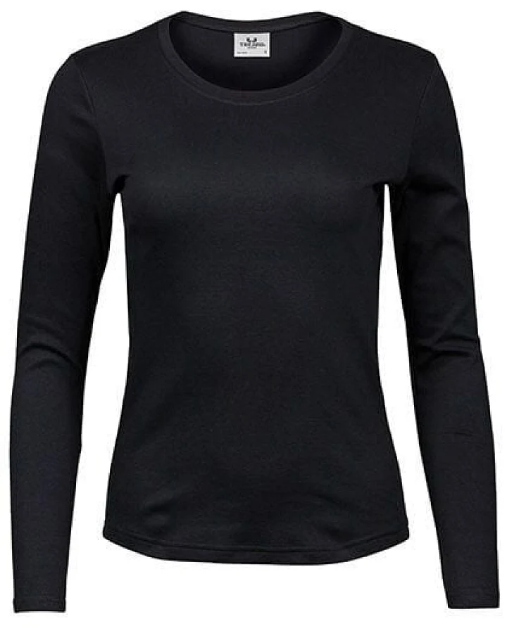 TeeJays Damen Shirt Langarm enger geschnitten Bio - Baumwolle bis 3XL