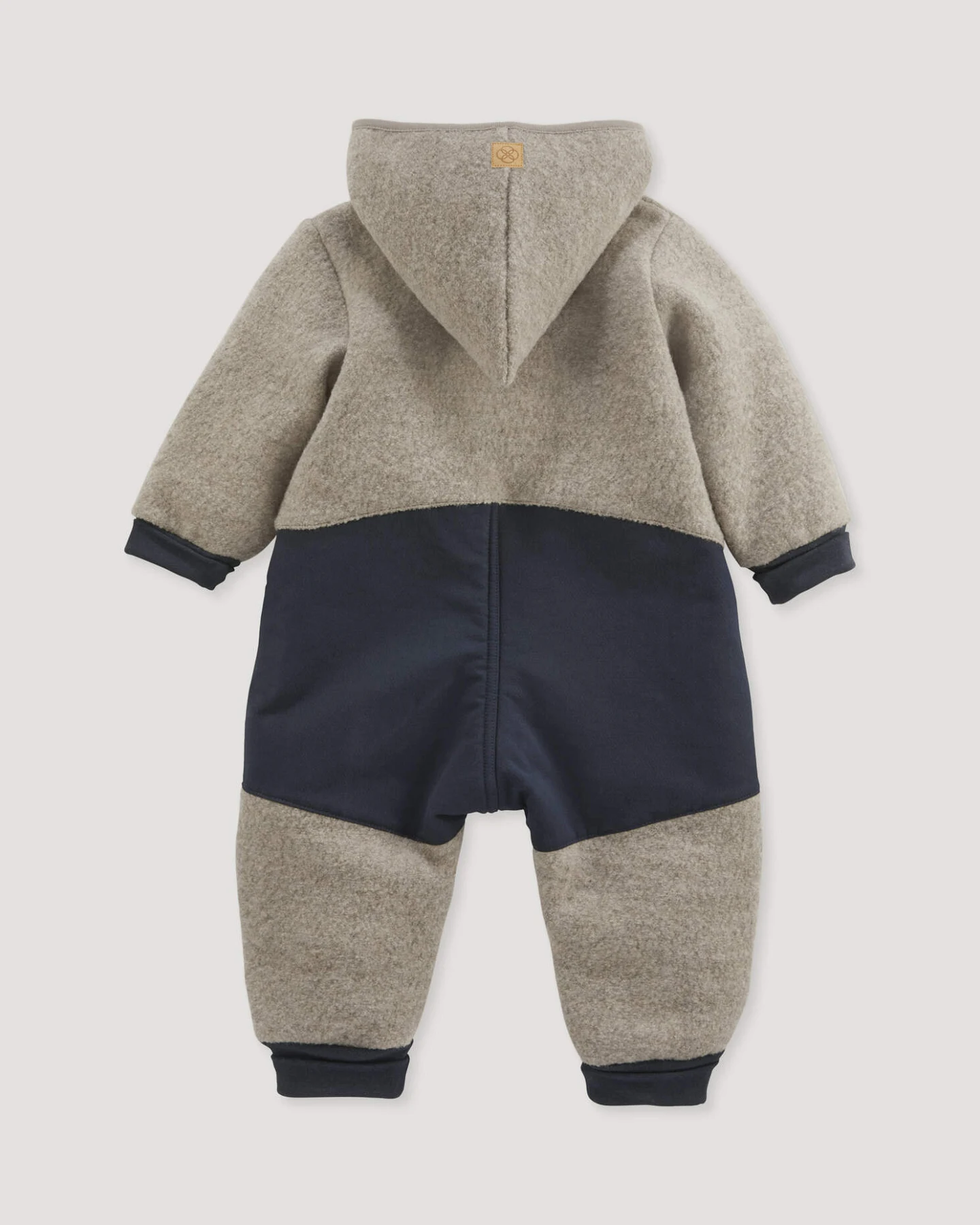 hessnatur Baby Wollwalk Overall aus Bio-Merinowolle mit Softshell - grau - Größe 86/92 – Ansicht 4