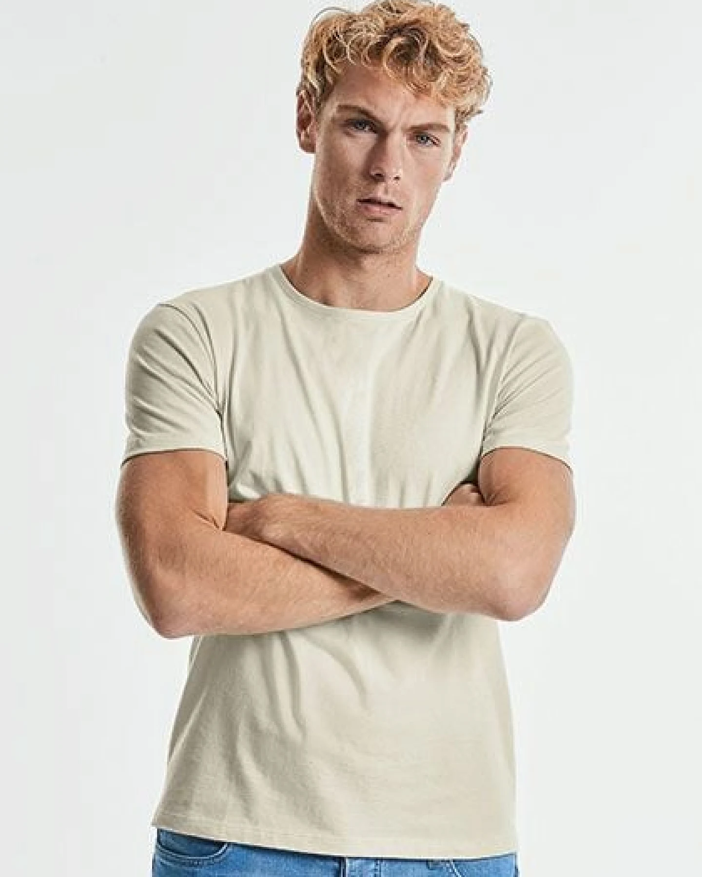 Russell Pure Organic Herren Pure Organic T-Shirt Rundhals – Ansicht 2