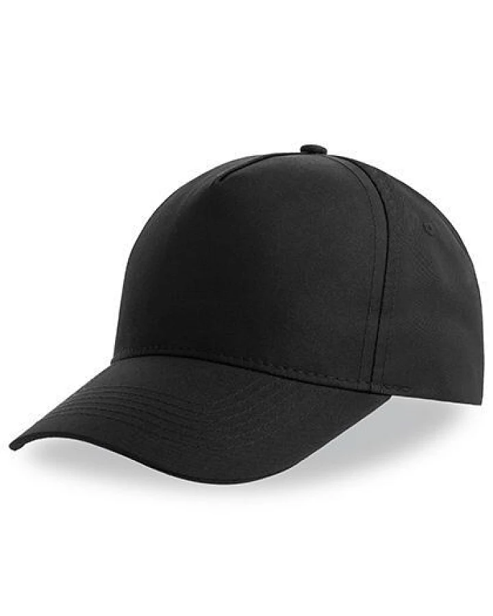 Atlantis Headwear Atlantis Recy Five Cap Klassische, strukturierte Baseballkappe, Geschwungener Schirm, Hochwertiger Klettverschluss