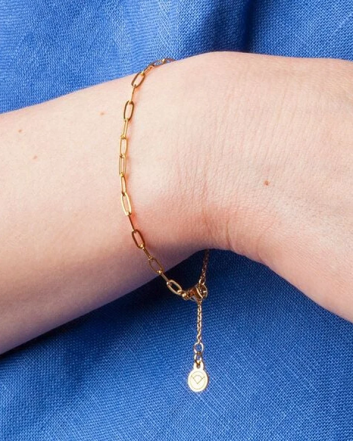 ALEXASCHA Feines Gliederarmband mit ovalen Gliedern