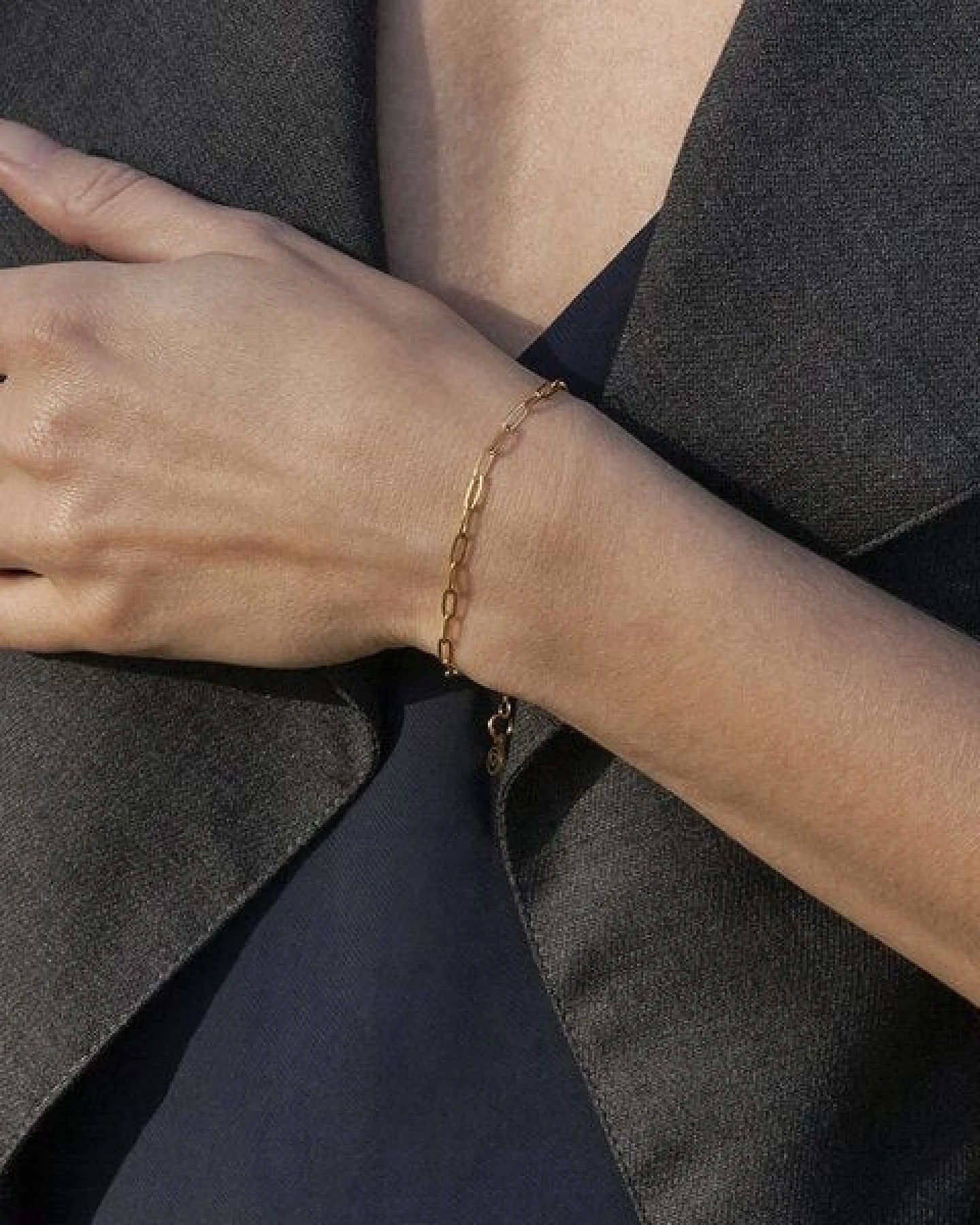 ALEXASCHA Feines Gliederarmband mit ovalen Gliedern – Ansicht 3