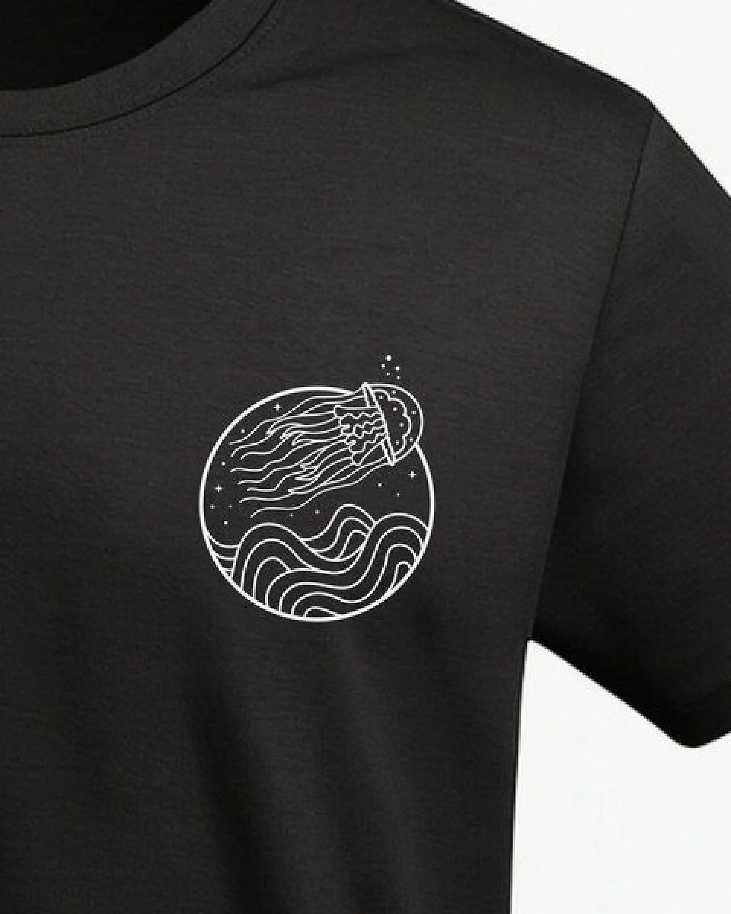 vis wear Qualle zwischen Ozean und Wellen - Unisex Organic T-Shirt – Ansicht 2