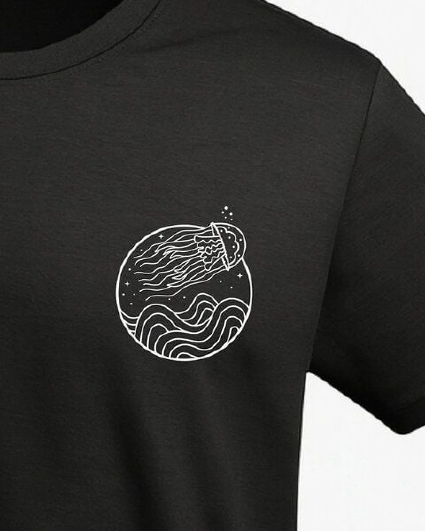 vis wear Qualle zwischen Ozean und Wellen - Unisex Organic T-Shirt – Ansicht 2