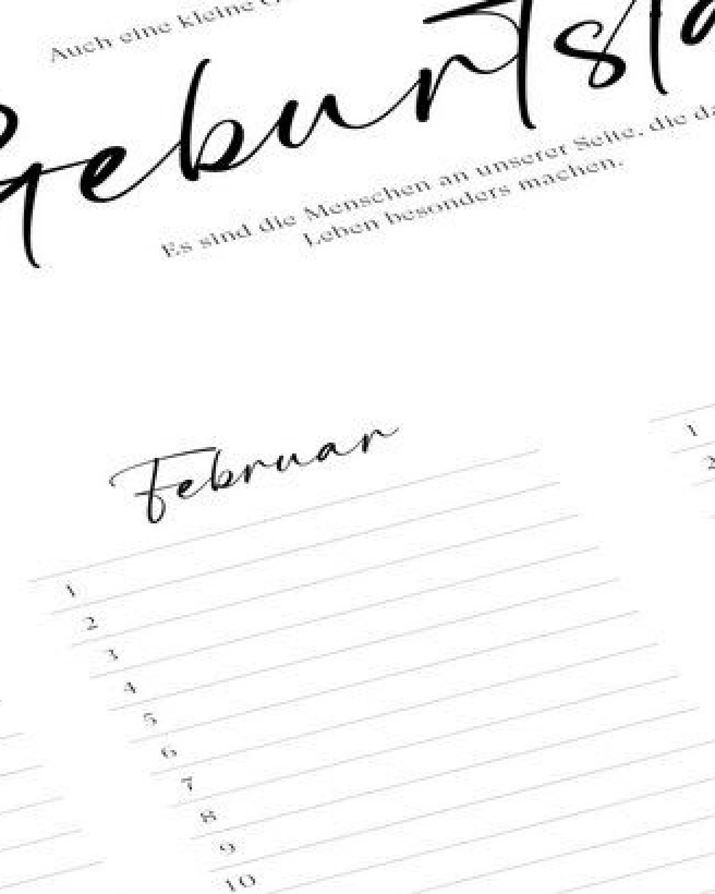 Portia by Callidus Designs Geburtstagskalender mit magnetischer Posterleiste als Jahresplaner – Ansicht 2
