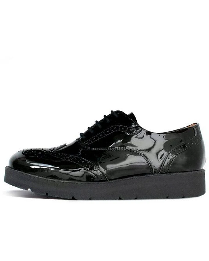 Will's Vegan Shop Flatform Brogues aus veganem, italienischen Leder