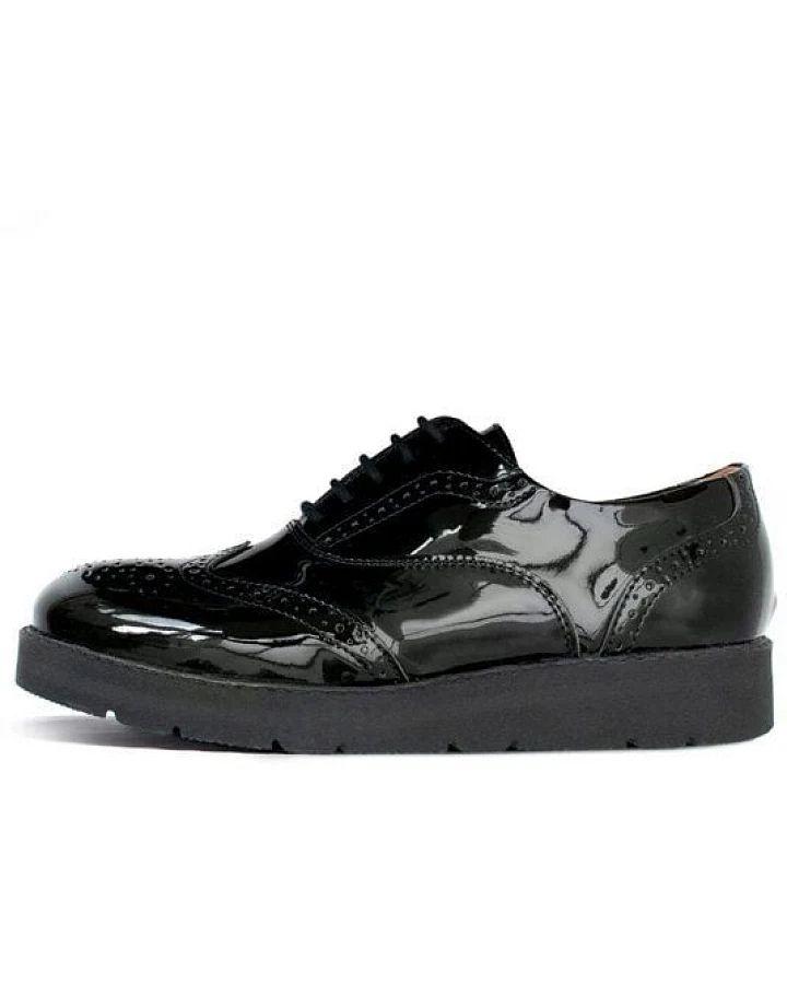 Will's Vegan Shop Flatform Brogues aus veganem, italienischen Leder
