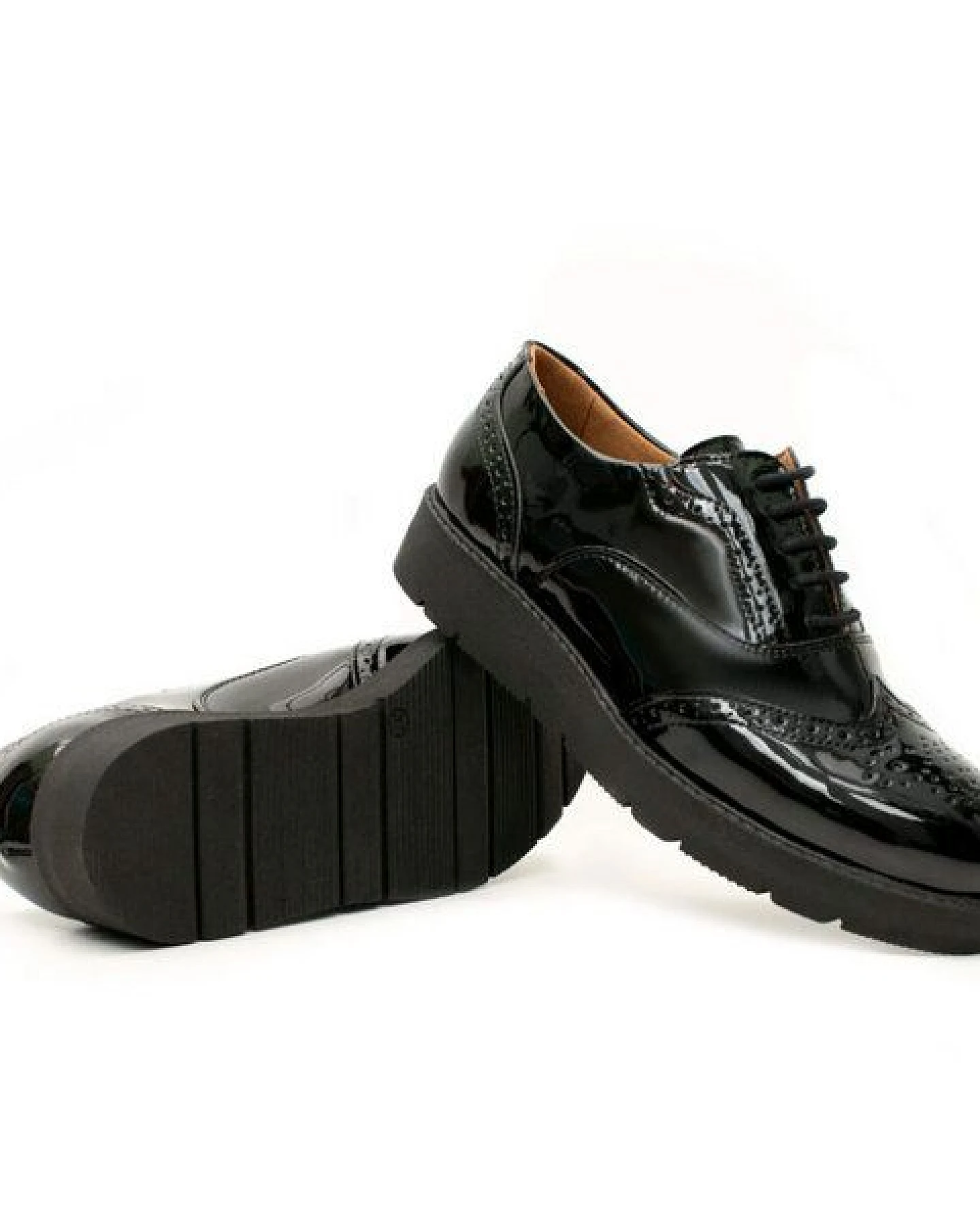 Will's Vegan Shop Flatform Brogues aus veganem, italienischen Leder – Ansicht 4