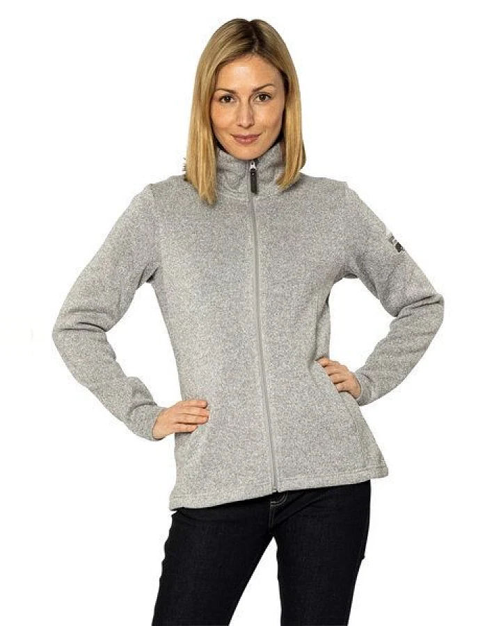 Elkline Damen Fleecejacke Endless mit VW Bulli T1 Stick auf deinem Oberarm