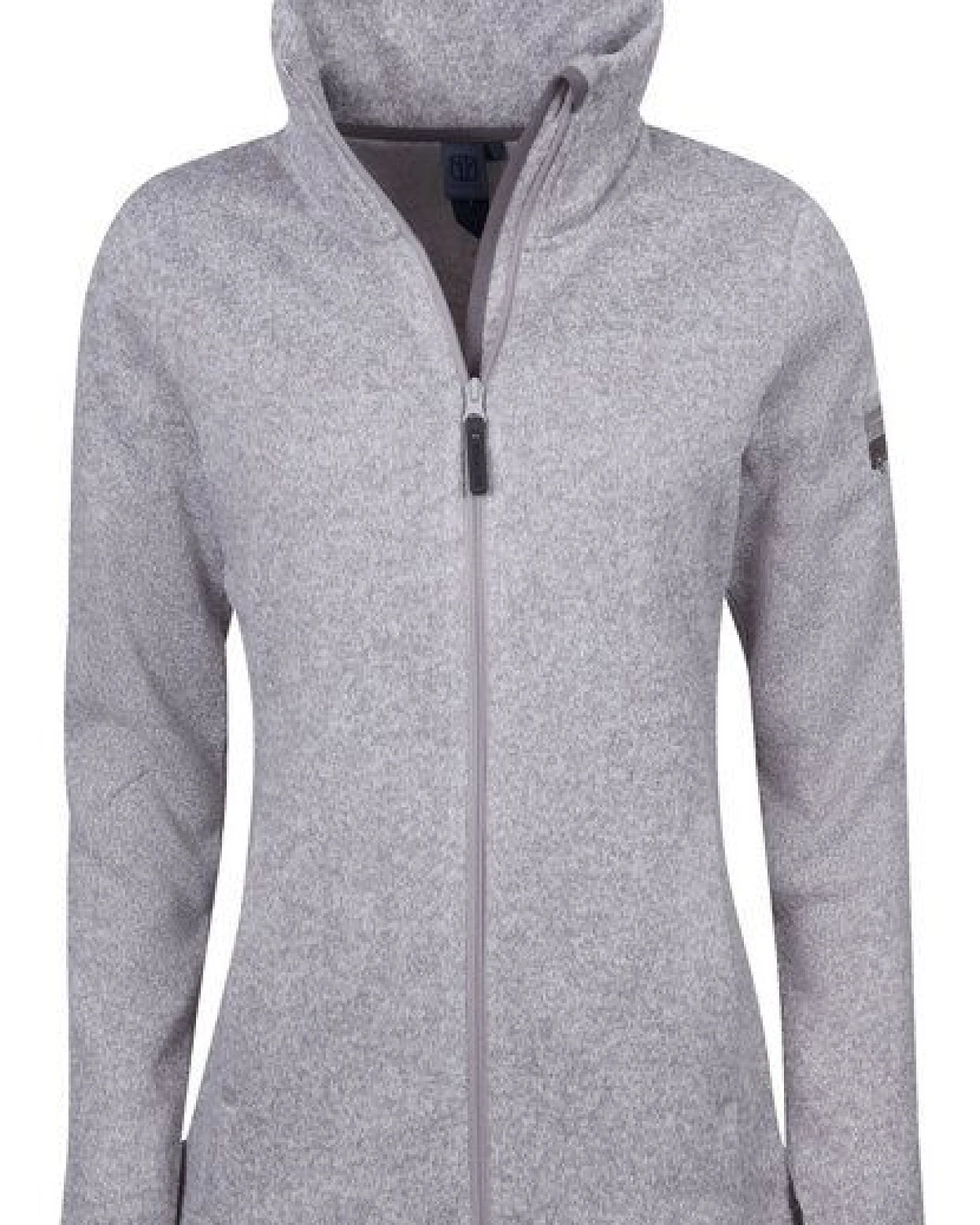 Elkline Damen Fleecejacke Endless mit VW Bulli T1 Stick auf deinem Oberarm – Ansicht 2