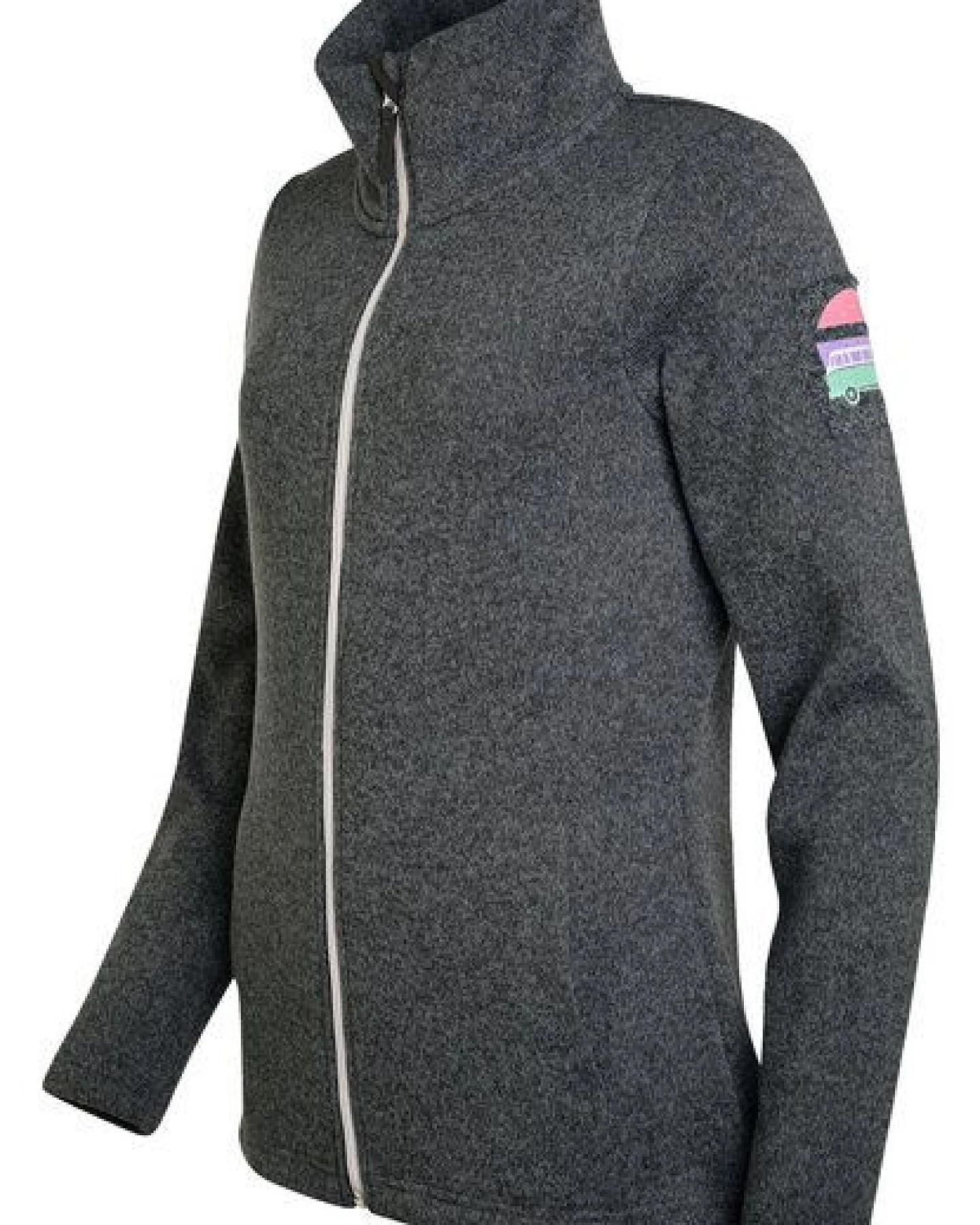 Elkline Damen Fleecejacke Endless mit VW Bulli T1 Stick auf deinem Oberarm – Ansicht 2