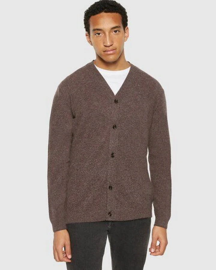 KnowledgeCotton Apparel Herren Strick-Jacke Cardigan reine Bio-Wolle