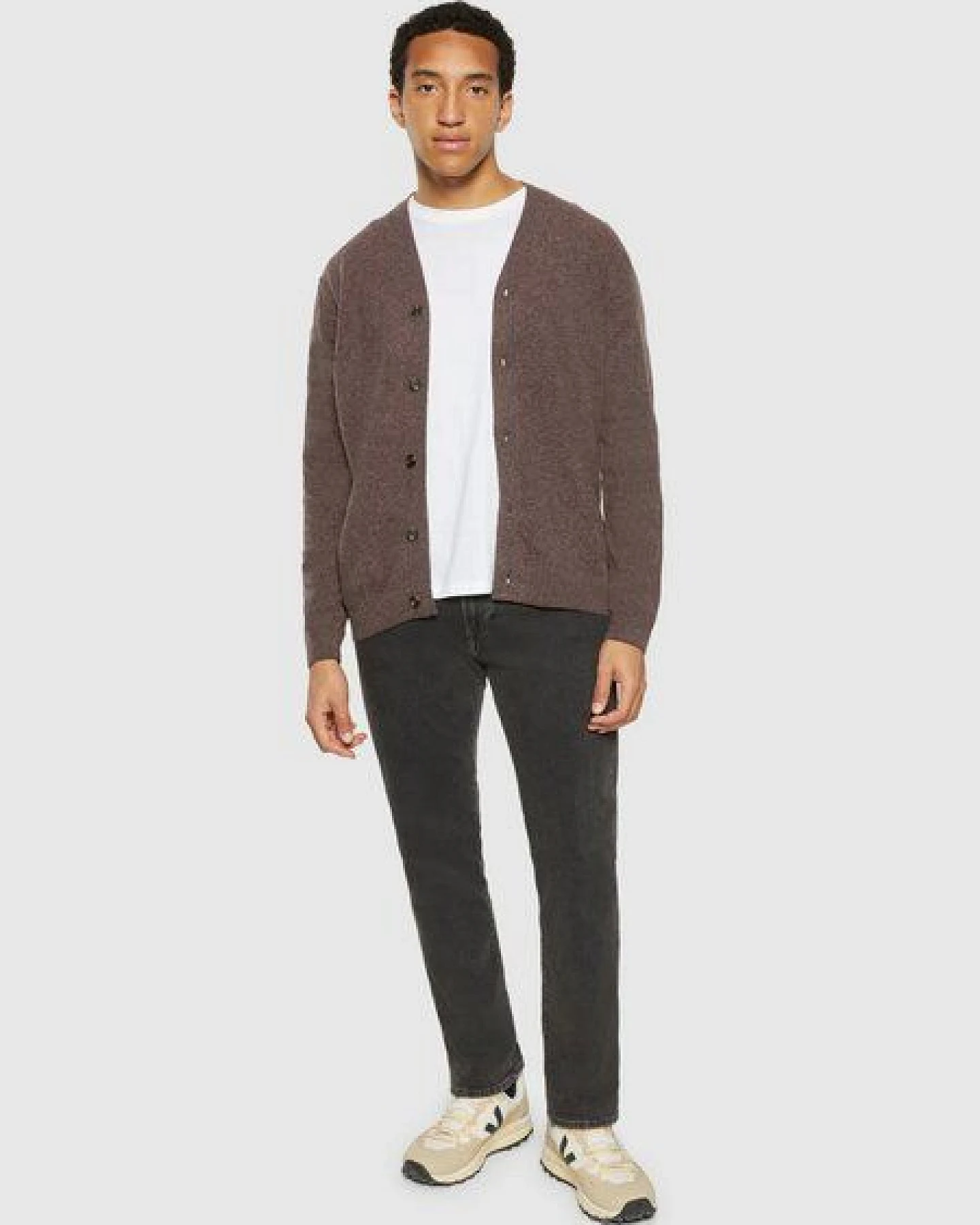 KnowledgeCotton Apparel Herren Strick-Jacke Cardigan reine Bio-Wolle – Ansicht 3
