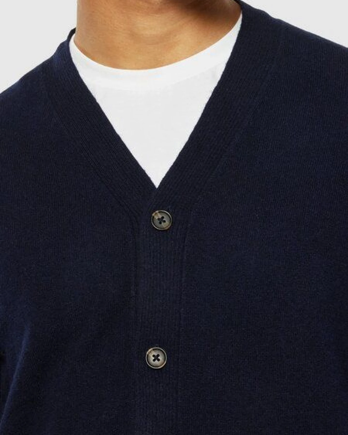 KnowledgeCotton Apparel Herren Strick-Jacke Cardigan reine Bio-Wolle – Ansicht 3