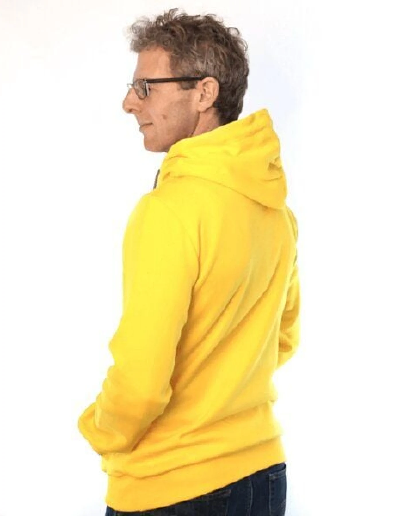 WASNI Hoodie mit Schalkragen, made in Esslingen aus 100% Biobaumwolle – Ansicht 3